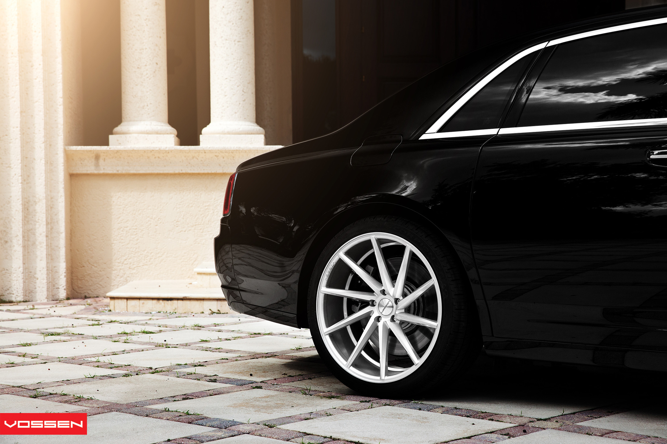 Black Rolls Royce Ghost with Chrome CVT Vossen Rims - Photo by Vossen