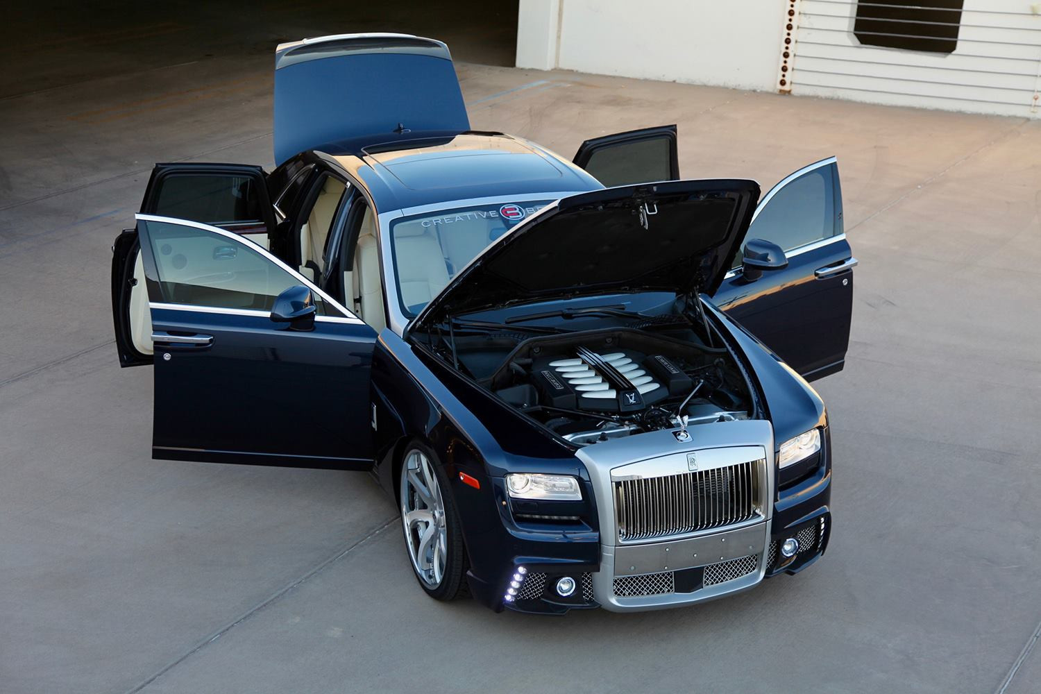 Black Rolls Royce Ghost with Supercharger System - Photo by Forgiato