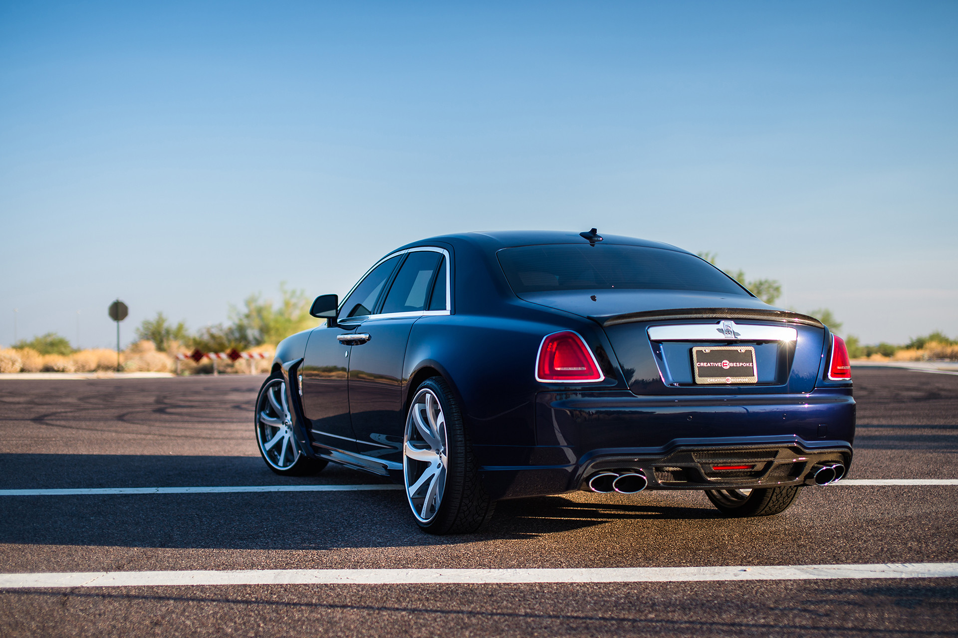 Chrome Forgiato Wheels on Blue Rolls Royce Ghost - Photo by Forgiato