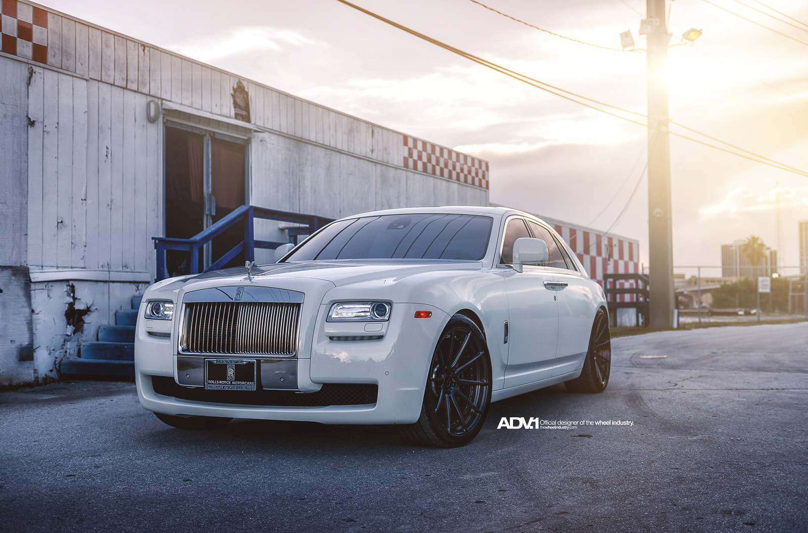 Chrome Billet Grille on White Rolls Royce Ghost - Photo by ADV.1