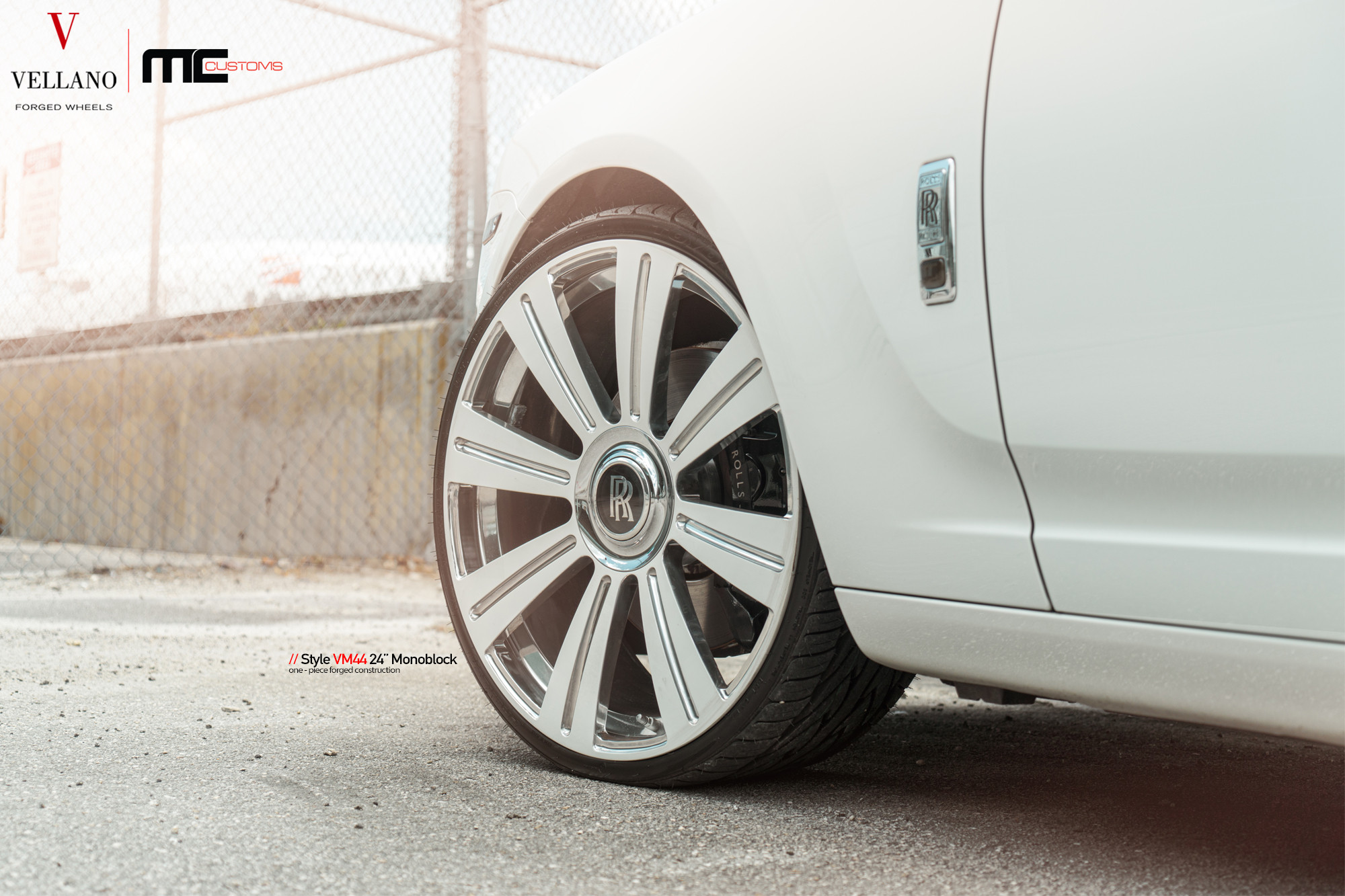 Aftermarket Side Skirts on White Rolls Royce Ghost - Photo by Vellano