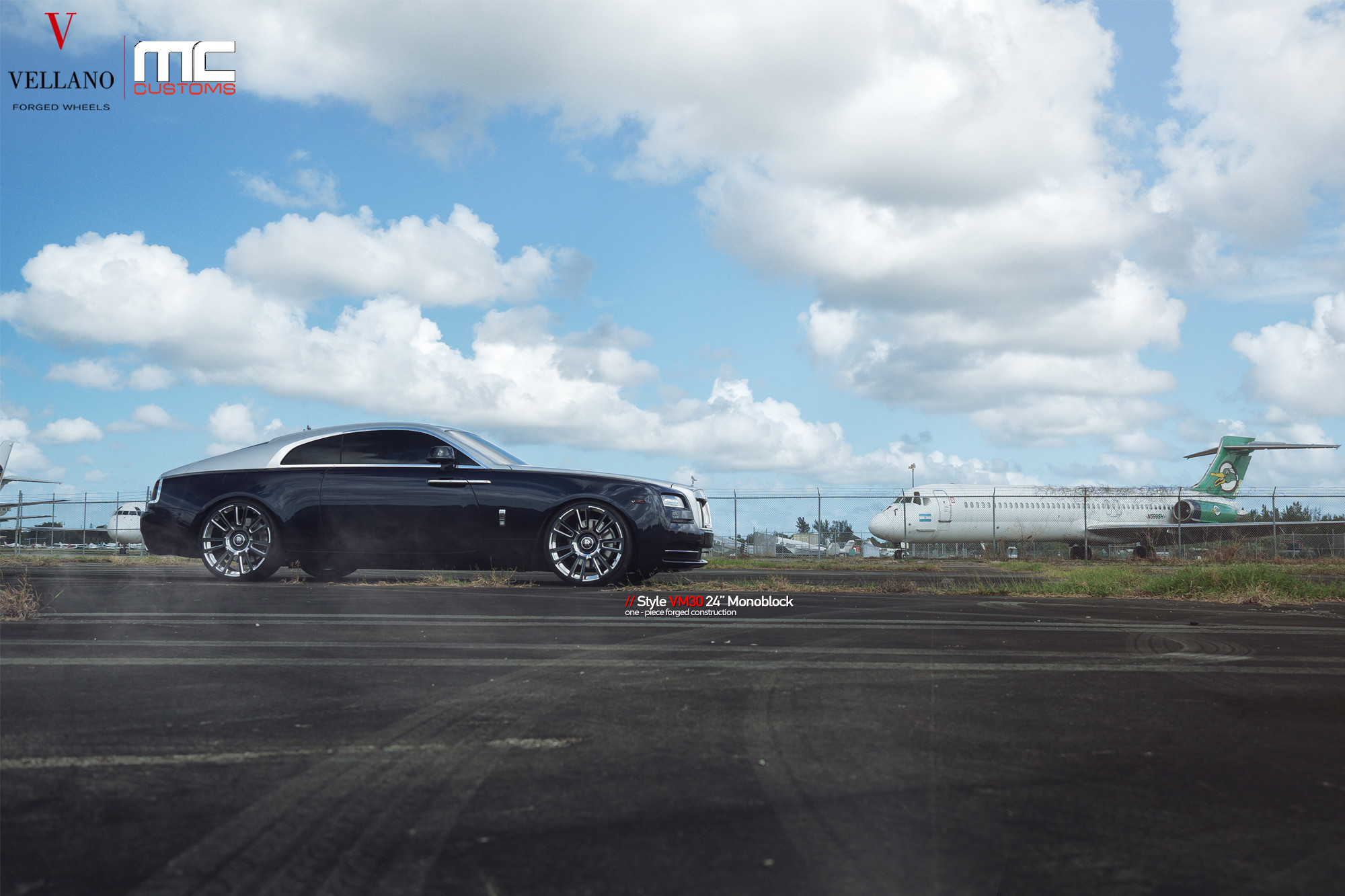 Black Rolls Royce Ghost with Forged Vellano Rims - Photo by Vellano