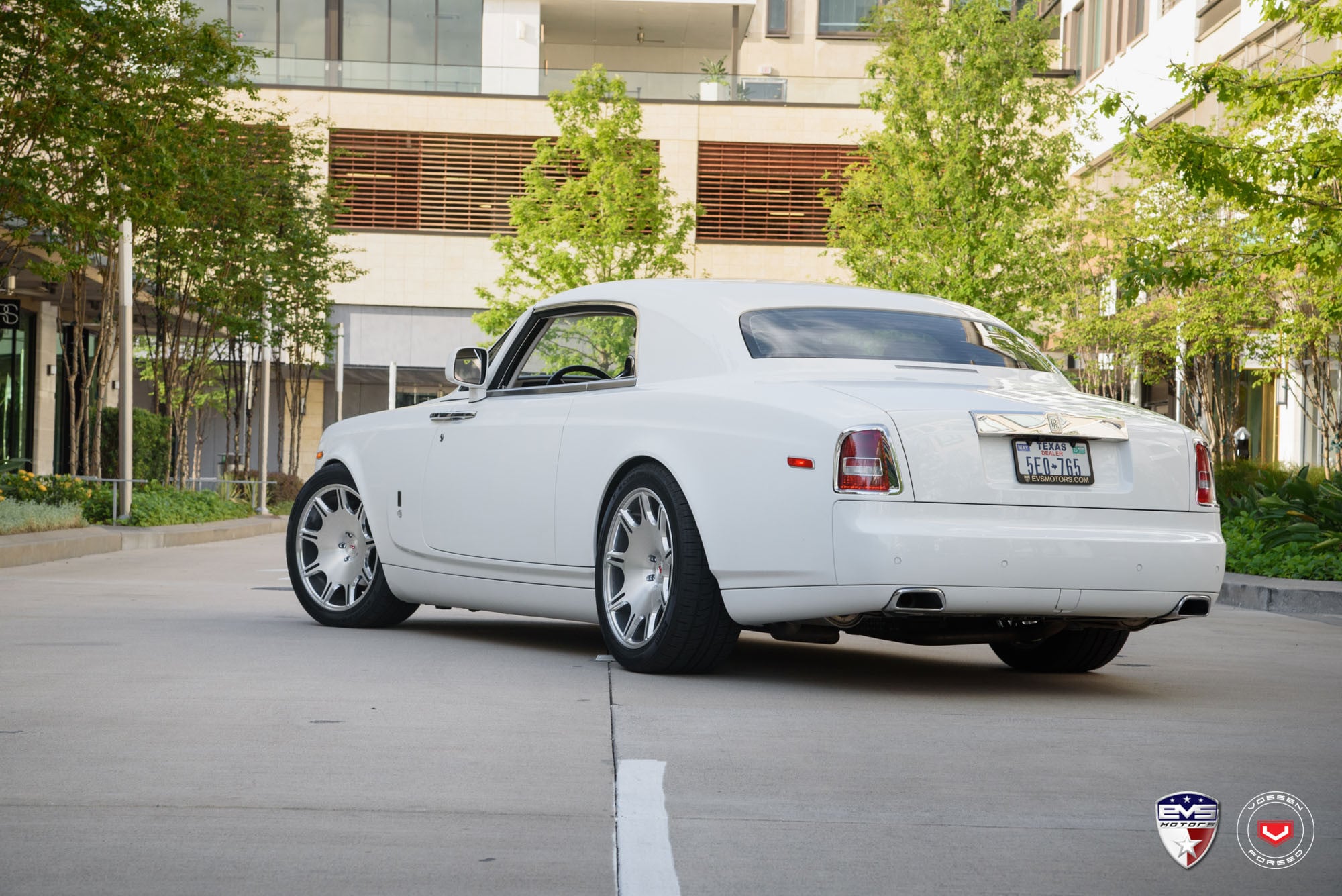 Custom Chrome Trim on White Rolls Royce Phantom - Photo by Vossen