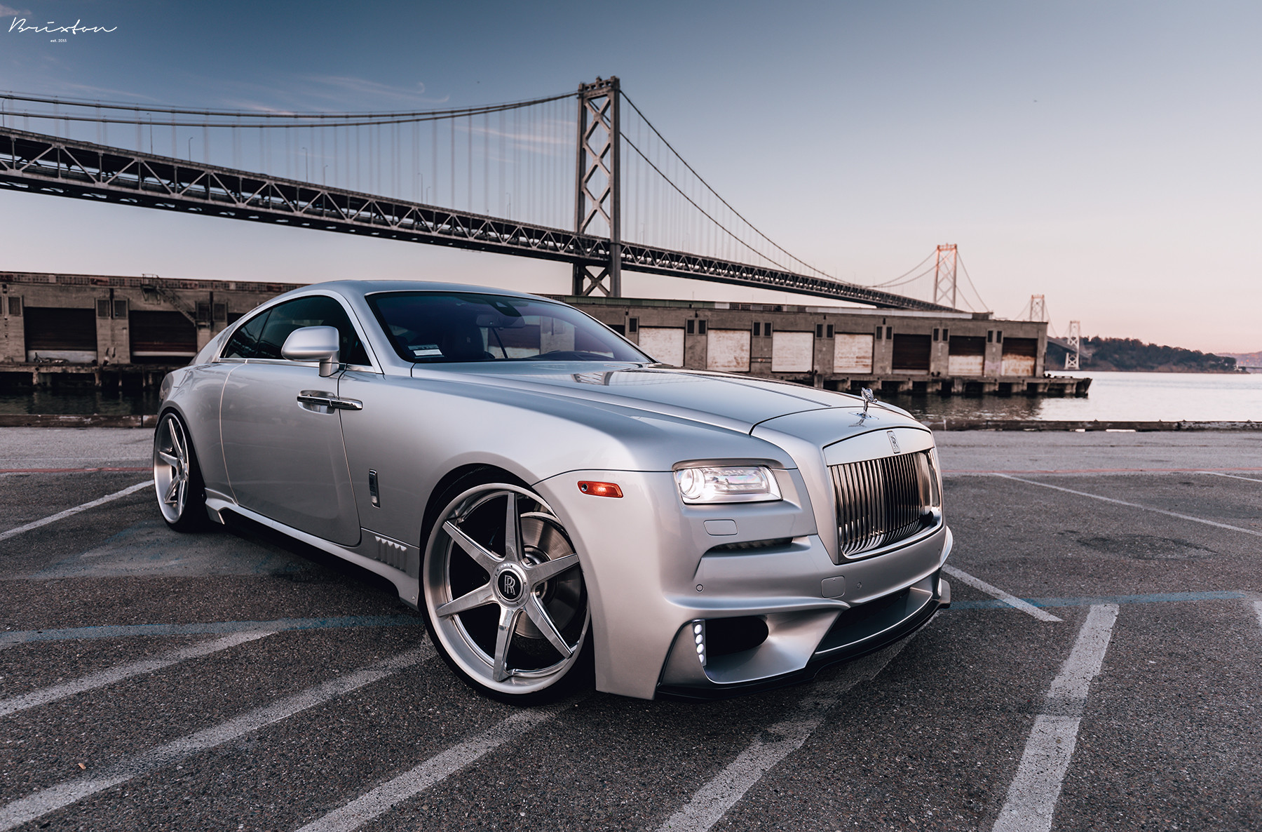 Front Bumper with LED Lights on Rolls Royce Wraith - Photo by Brixton Forged Wheels