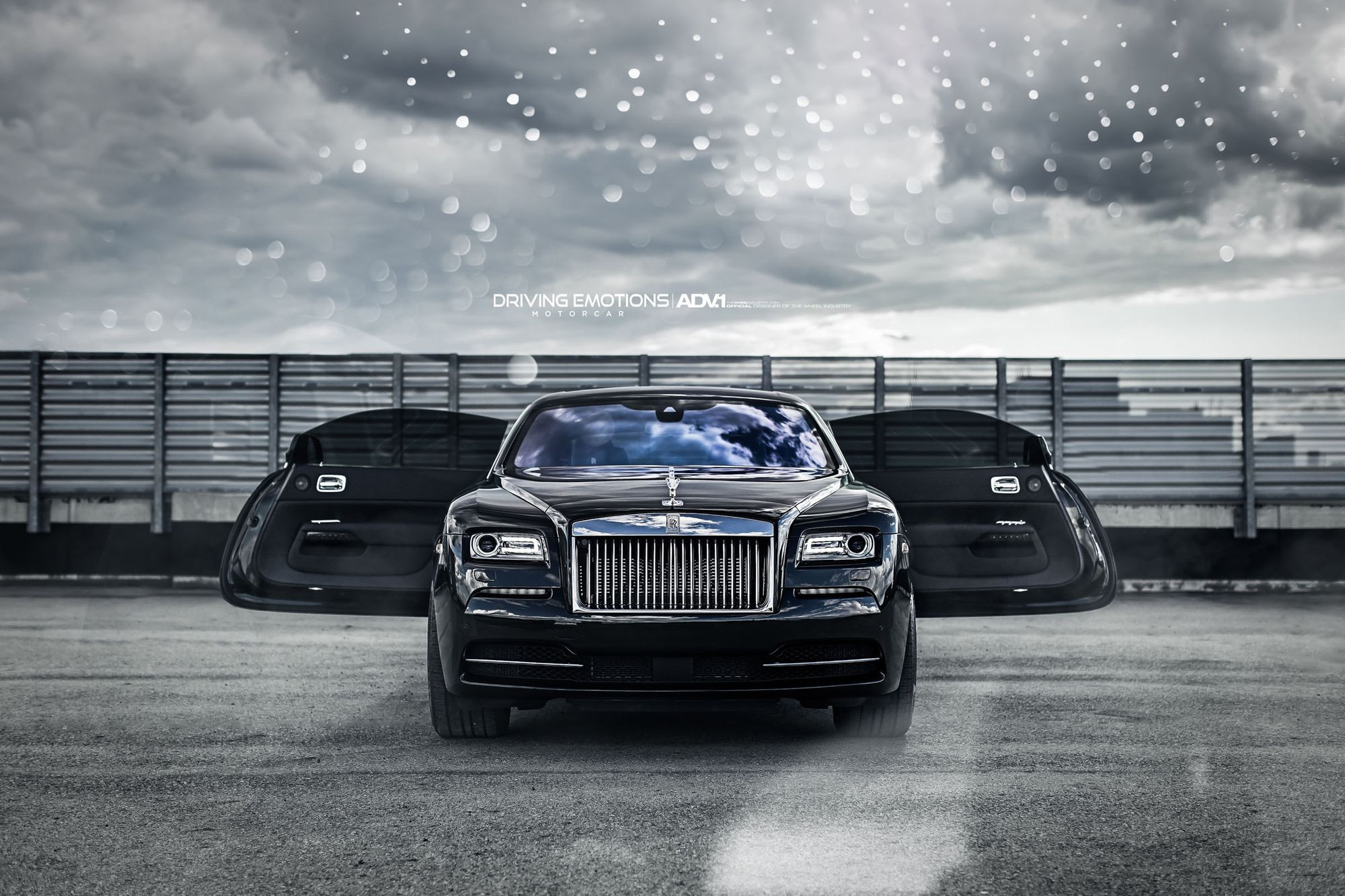 Black Rolls Royce Wraith with Aftermarket LED Headlights - Photo by ADV.1