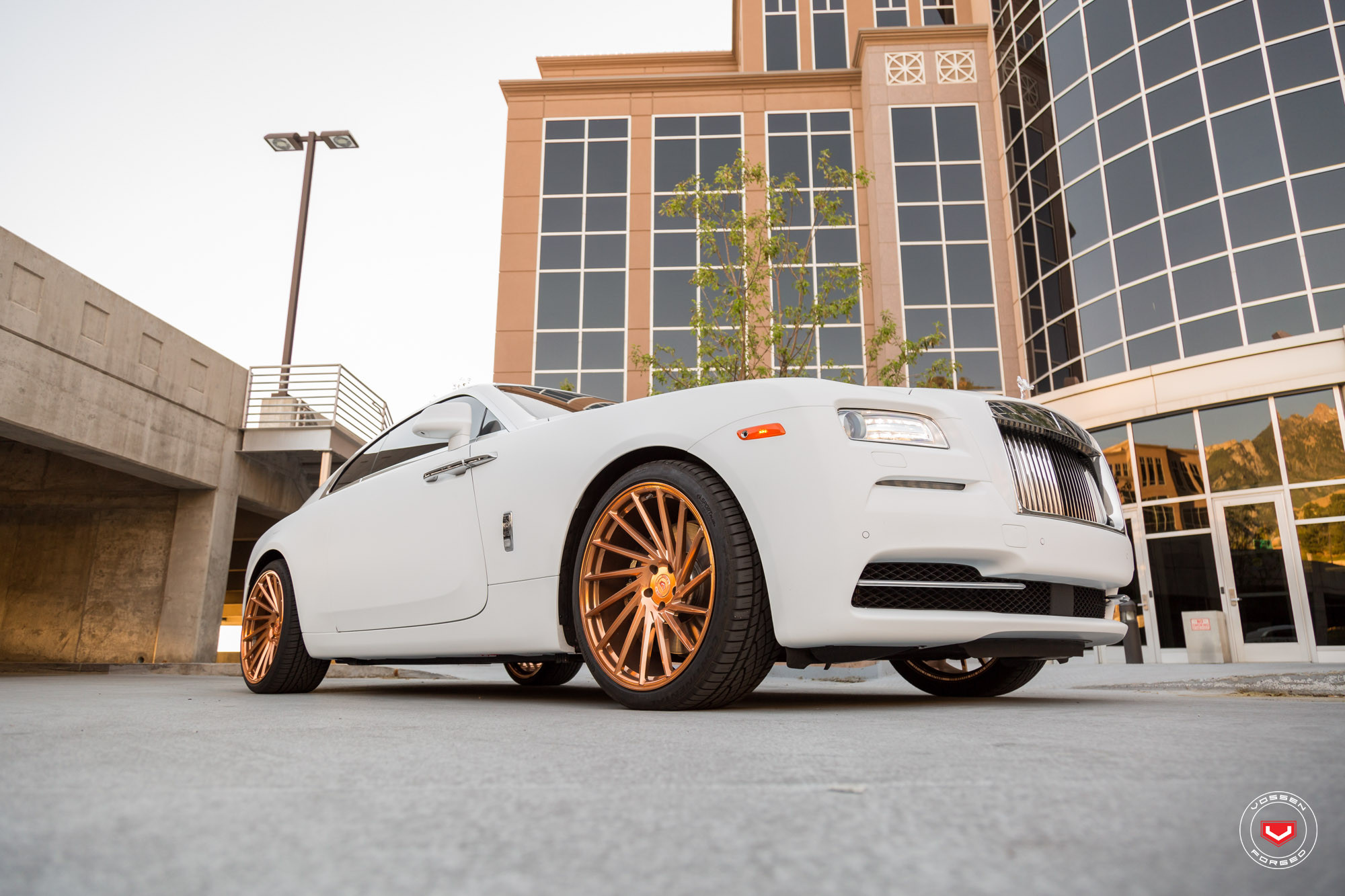 White Rolls Royce Wraith with Custom Vossen Wheels - Photo by Vossen