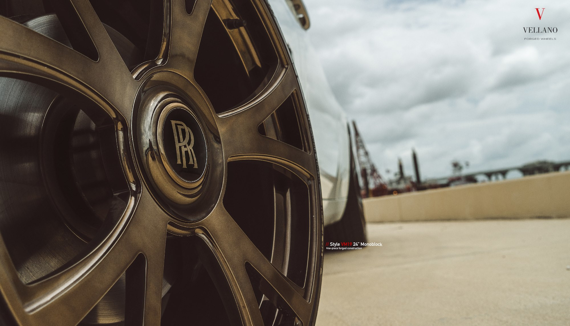 Bronze Forged Vellano Rims on Rolls Royce Wraith - Photo by Vellano