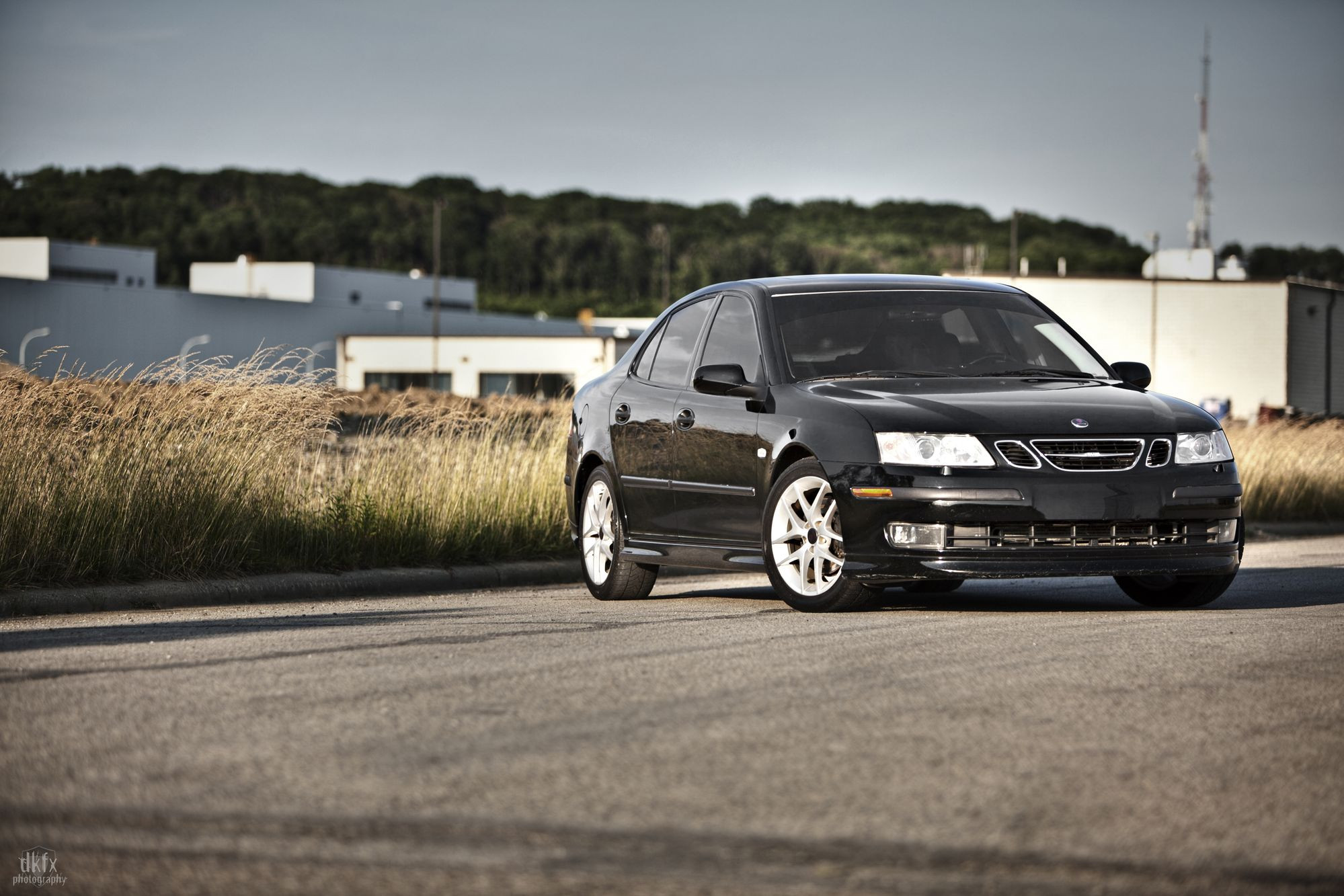 Crystal Clear Headlights on Black Saab 9-3 - Photo by dan kinzie