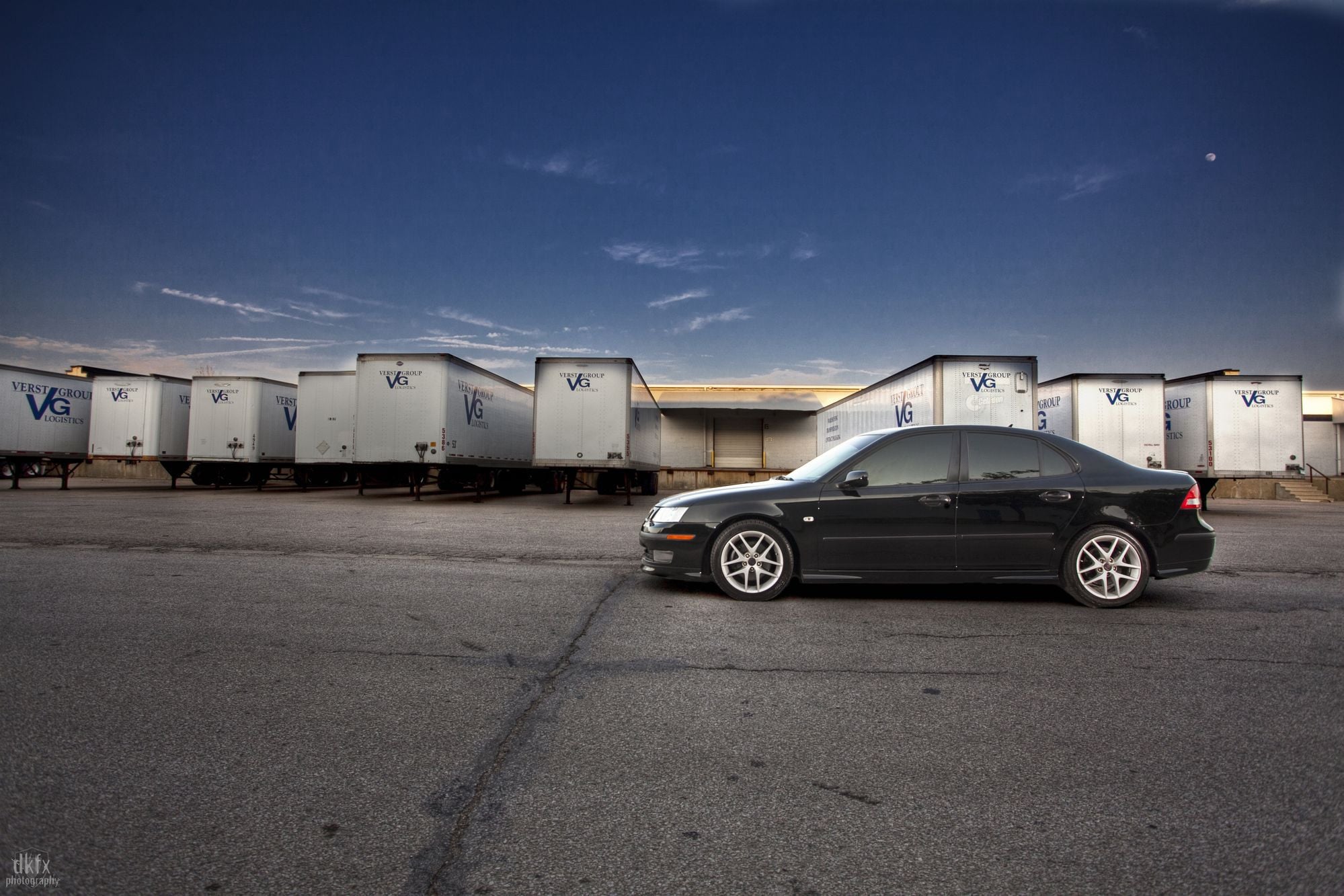 Black Saab 9-3 with Aftermarket Side Skirts - Photo by dan kinzie