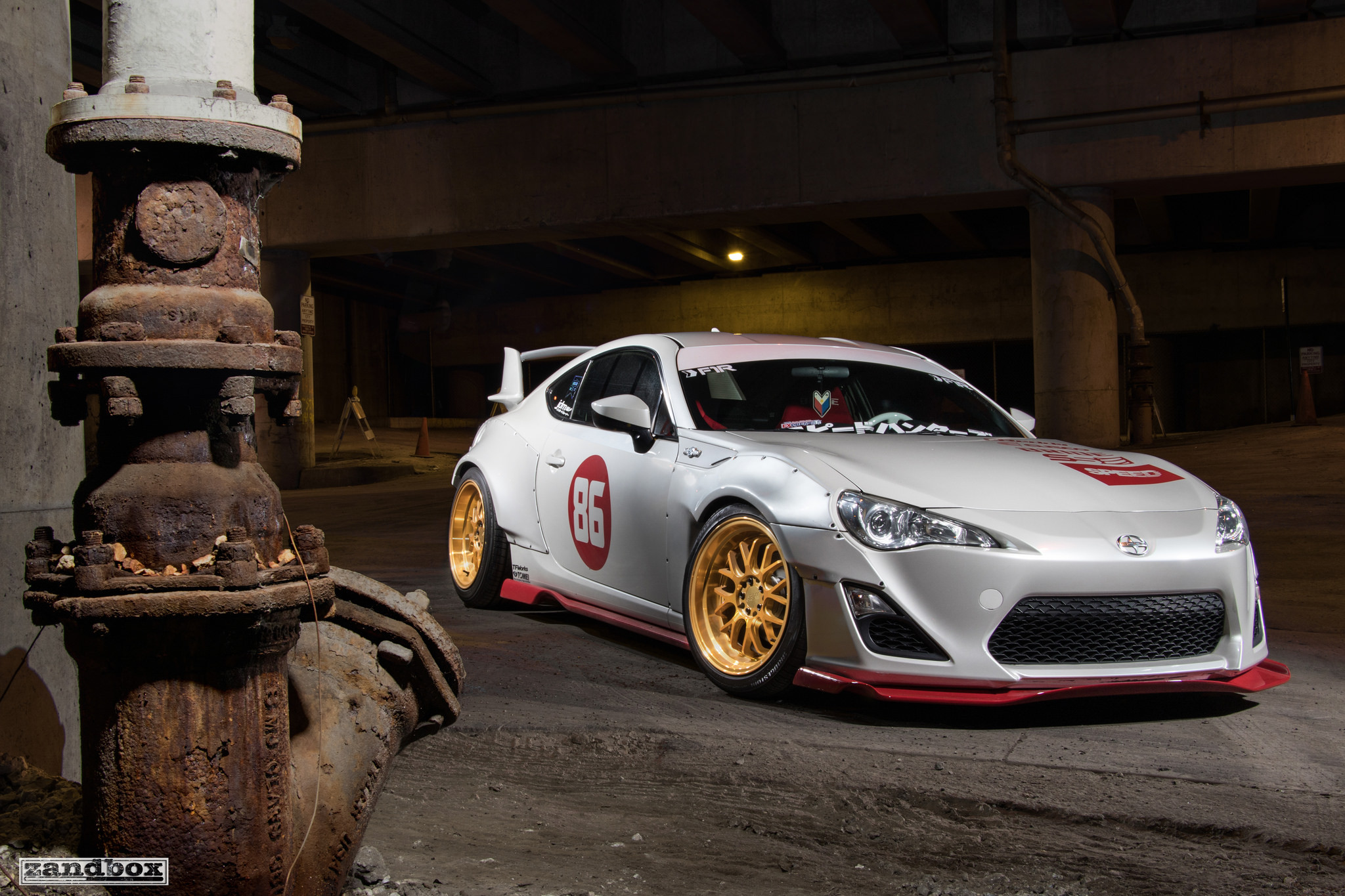 White Scion FR-S with Crystal Clear Headlights  - Photo by zandbox