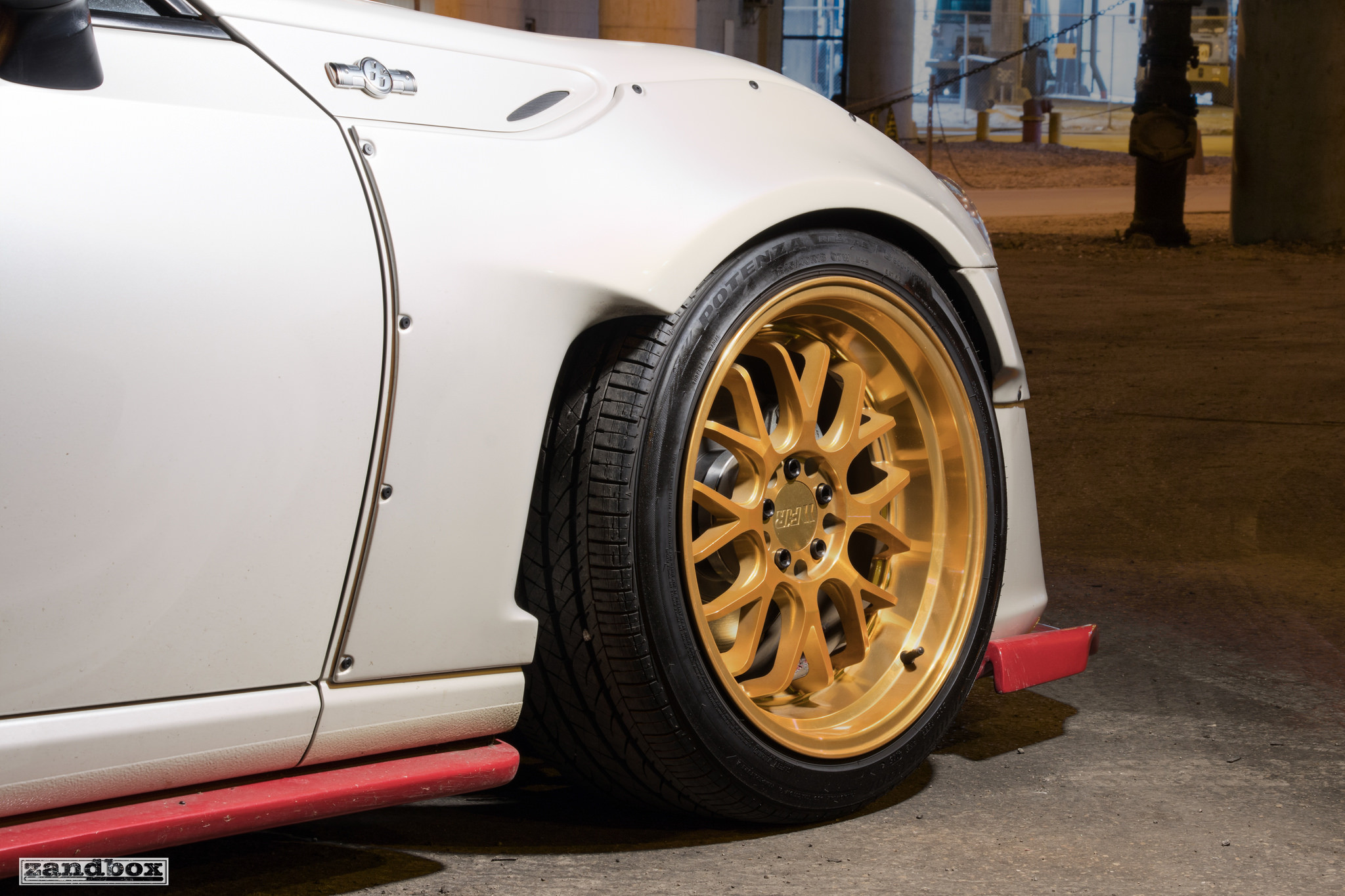 Custom Gold Wheels on White Scion FR-S - Photo by zandbox