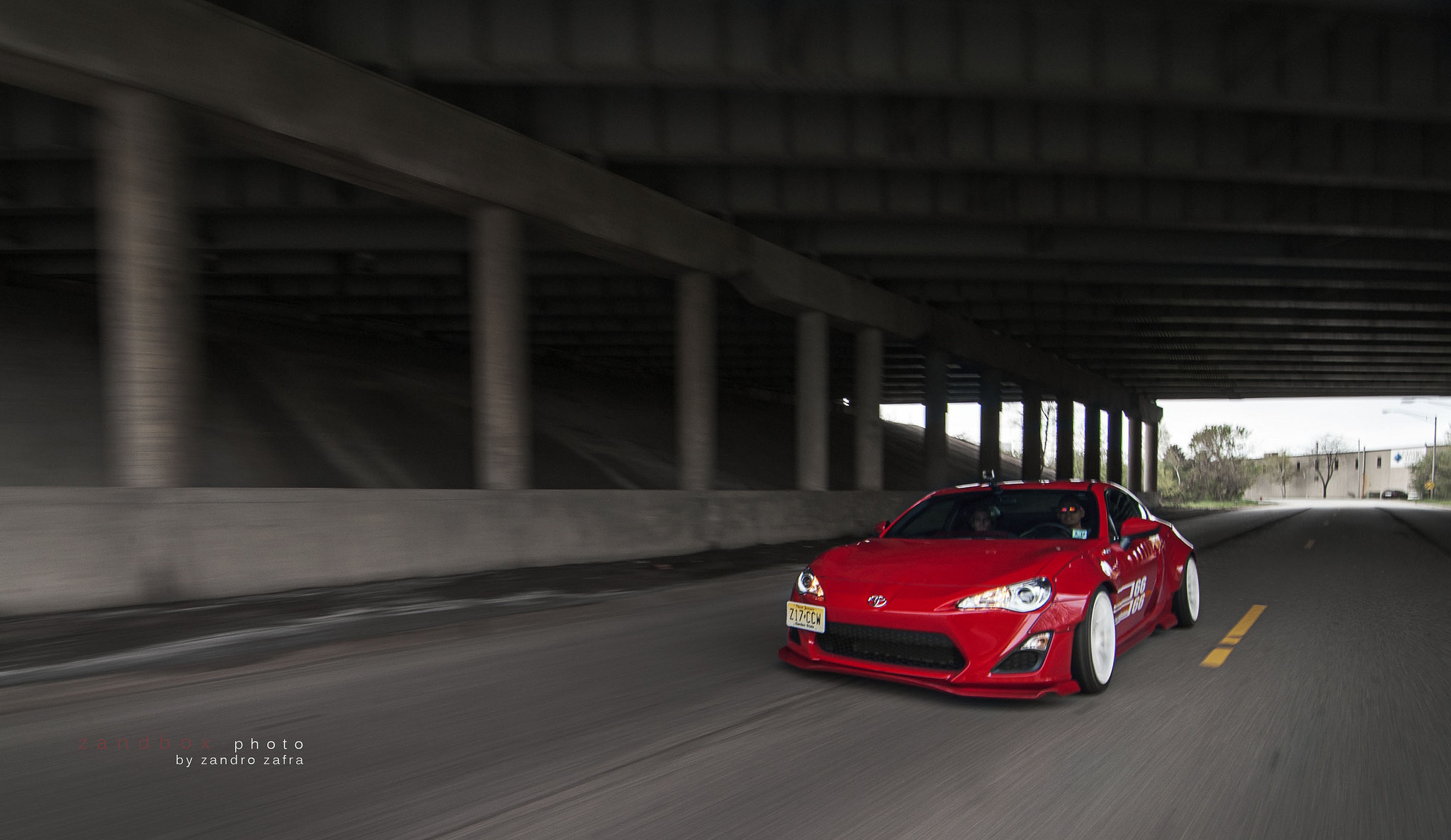 Red Scion FR-S with Crystal Clear Headlights  - Photo by zandbox