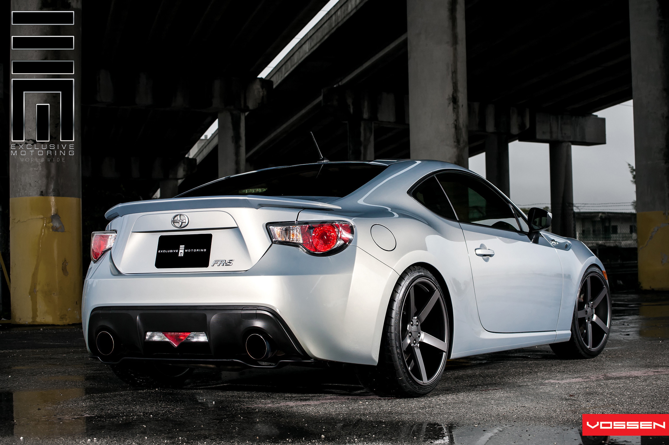 Silver Scion FR-S Rear Lip Spoiler - Photo by Vossen