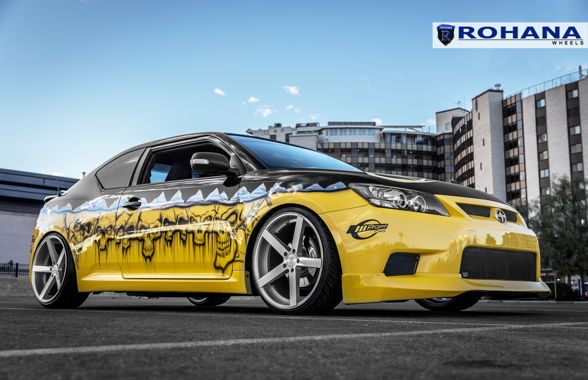 Scion TC Custom Mesh Grille - Photo by Rohana Wheels