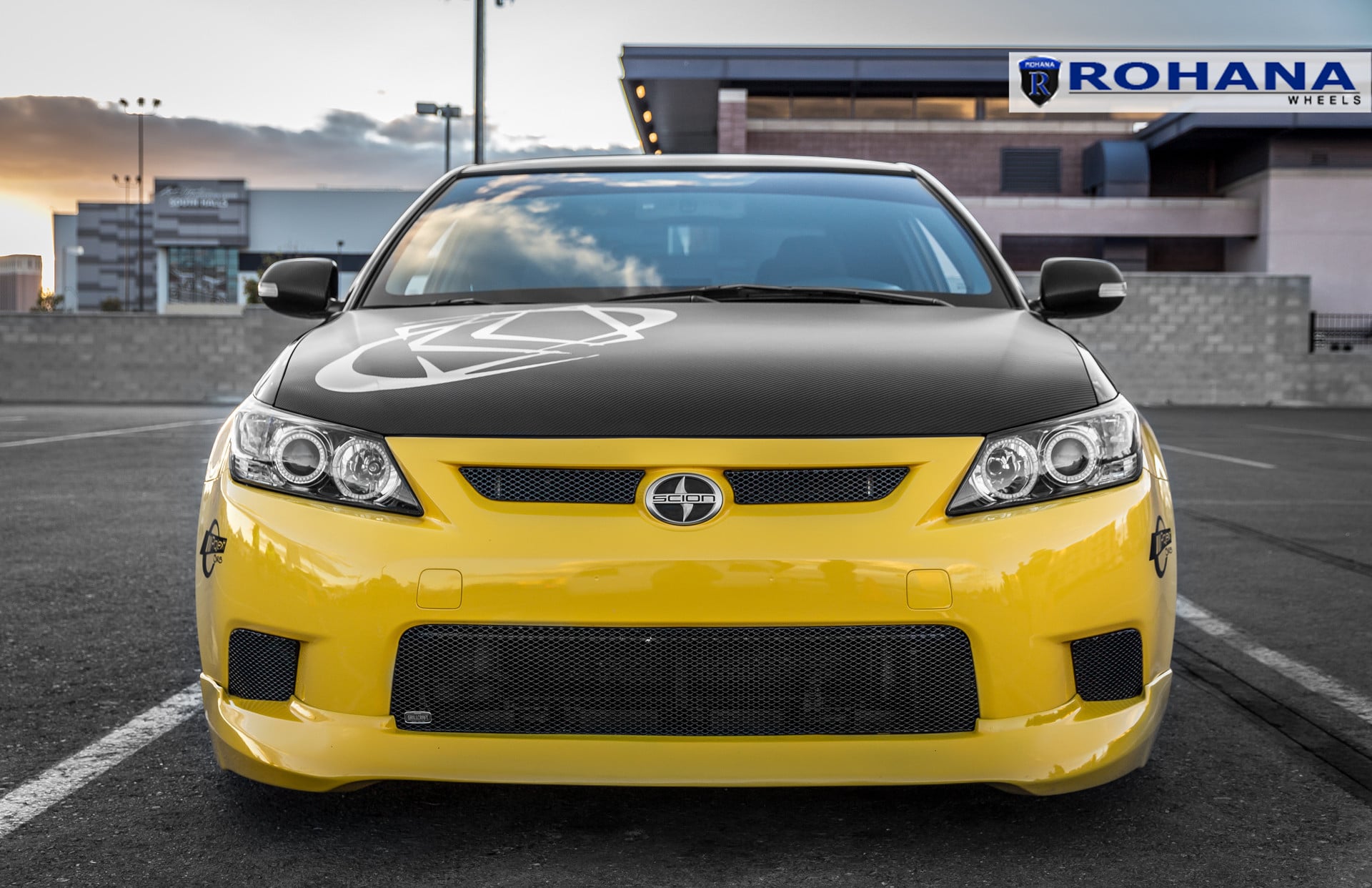 Scion TC Headlights With SMD Halo Rings - Photo by Rohana Wheels
