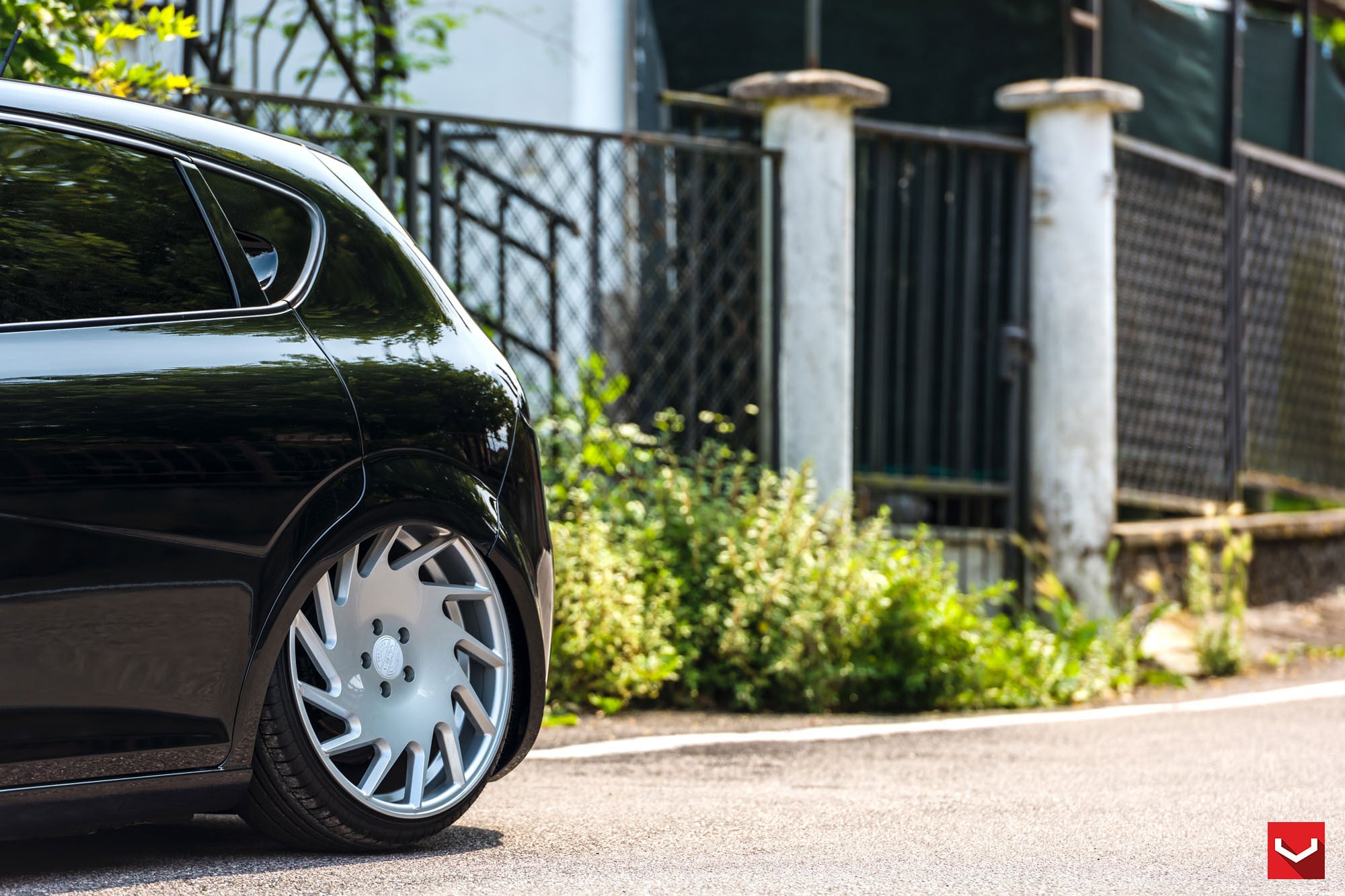 Custom Vossen Wheels on Black Seat Leon - Photo by Vossen