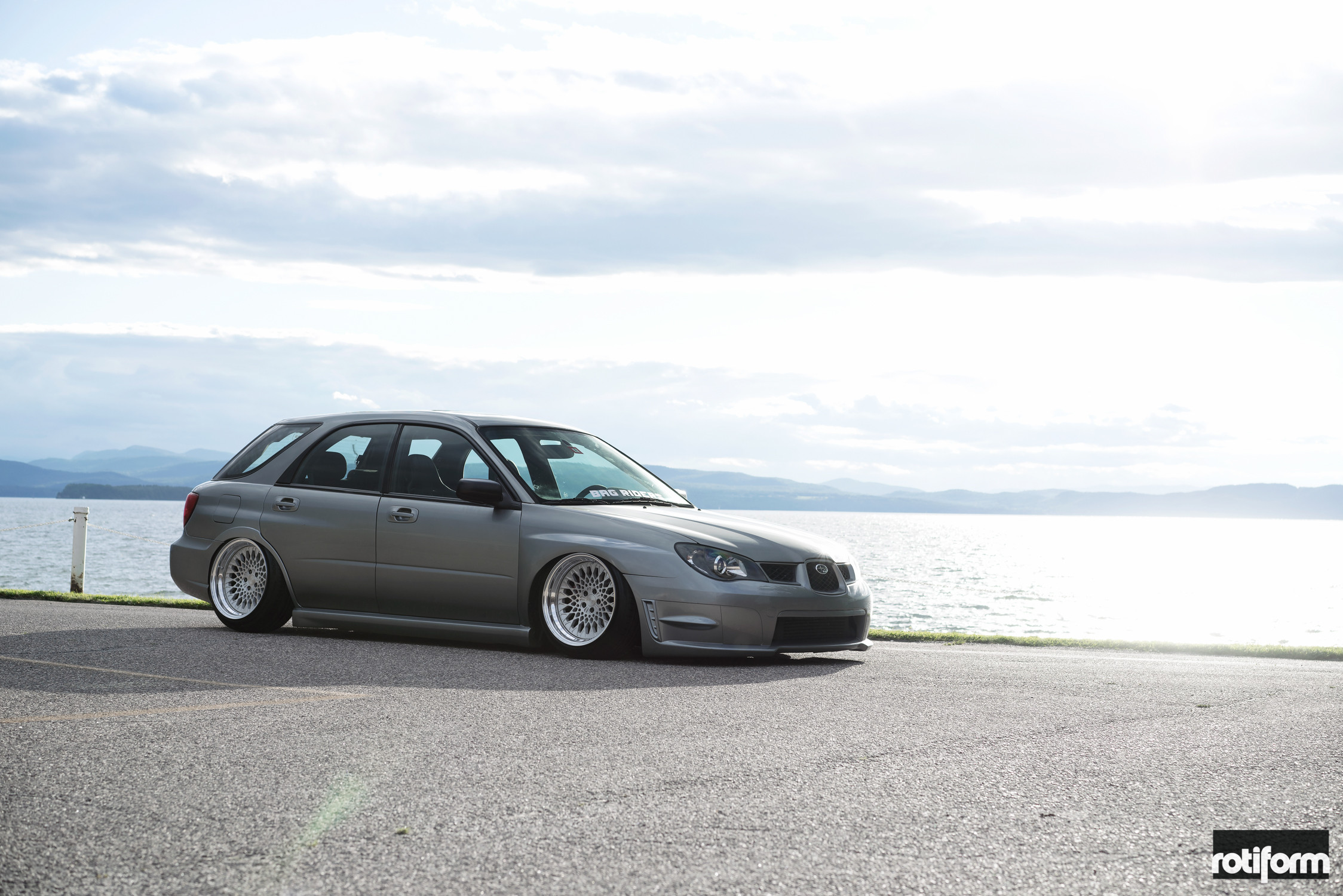 LHR Rotiform Rims on Gray Subaru WRX - Photo by Rotiform