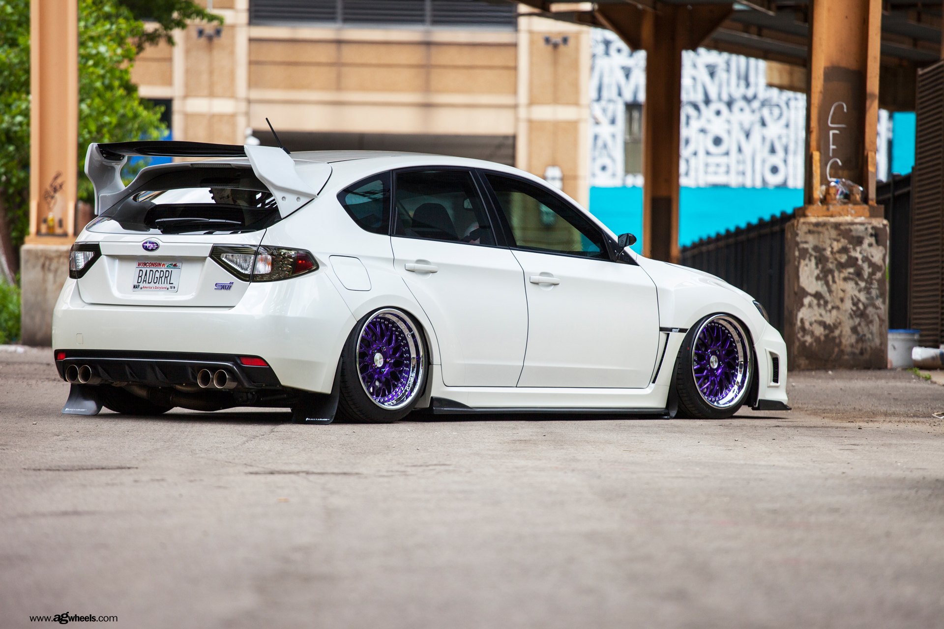 Amazing Transformation of White Stanced Subaru WRX with Custom Parts and Pu...