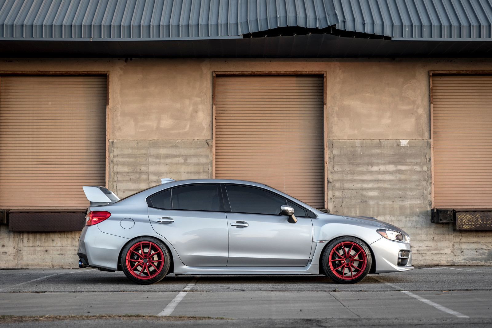 Gray Subaru WRX with Aftermarket Side Skirts  - Photo by Vorsteiner