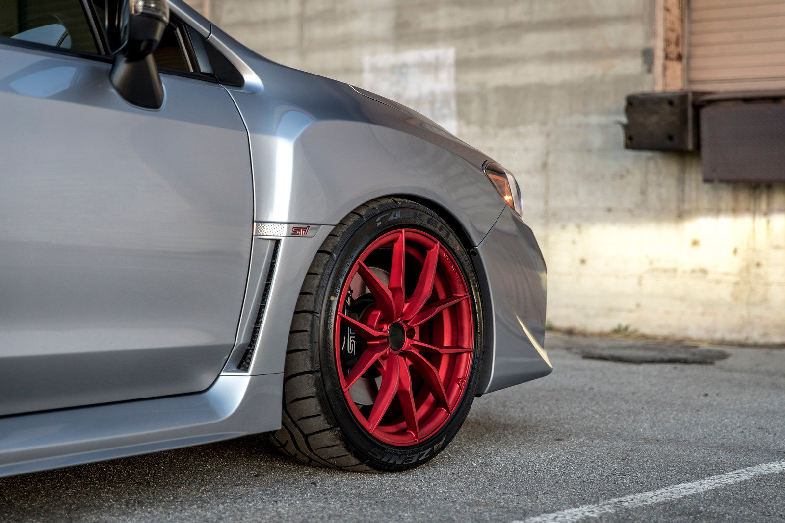 Gray Subaru WRX STI with Falken Tires - Photo by Vorsteiner