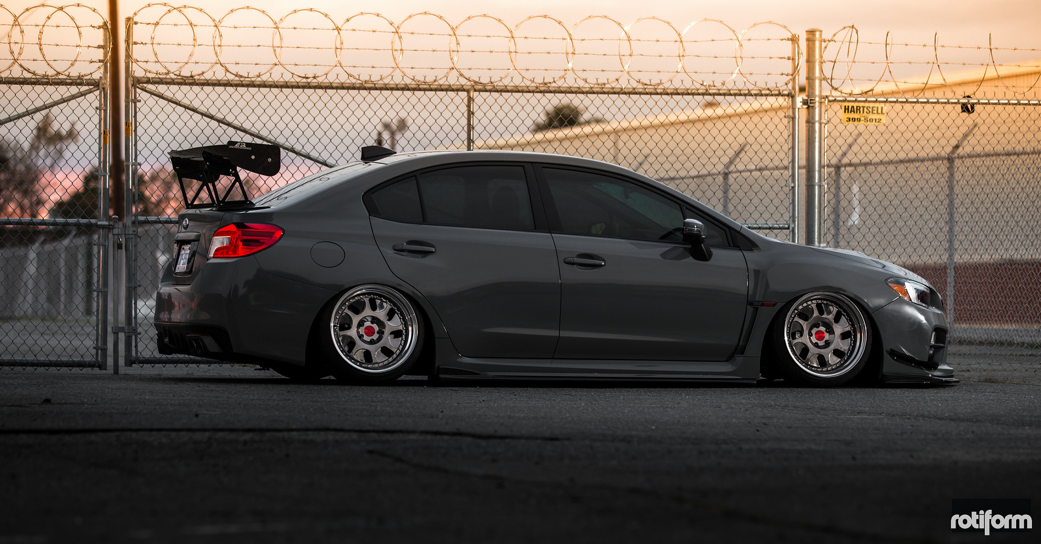 Lowered Subaru WRX STi Sedan - Photo by Rotiform