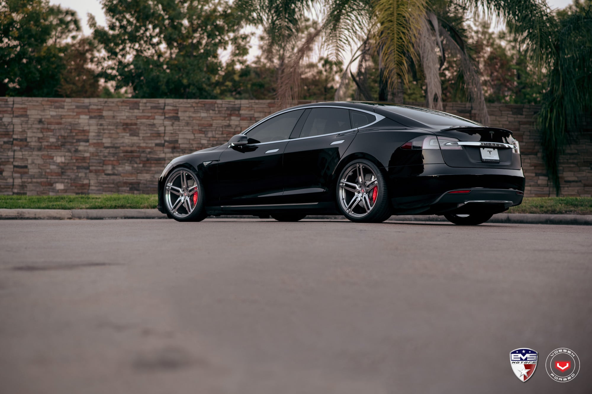 Black Tesla Model S Rear Lip Spoiler - Photo by Vossen