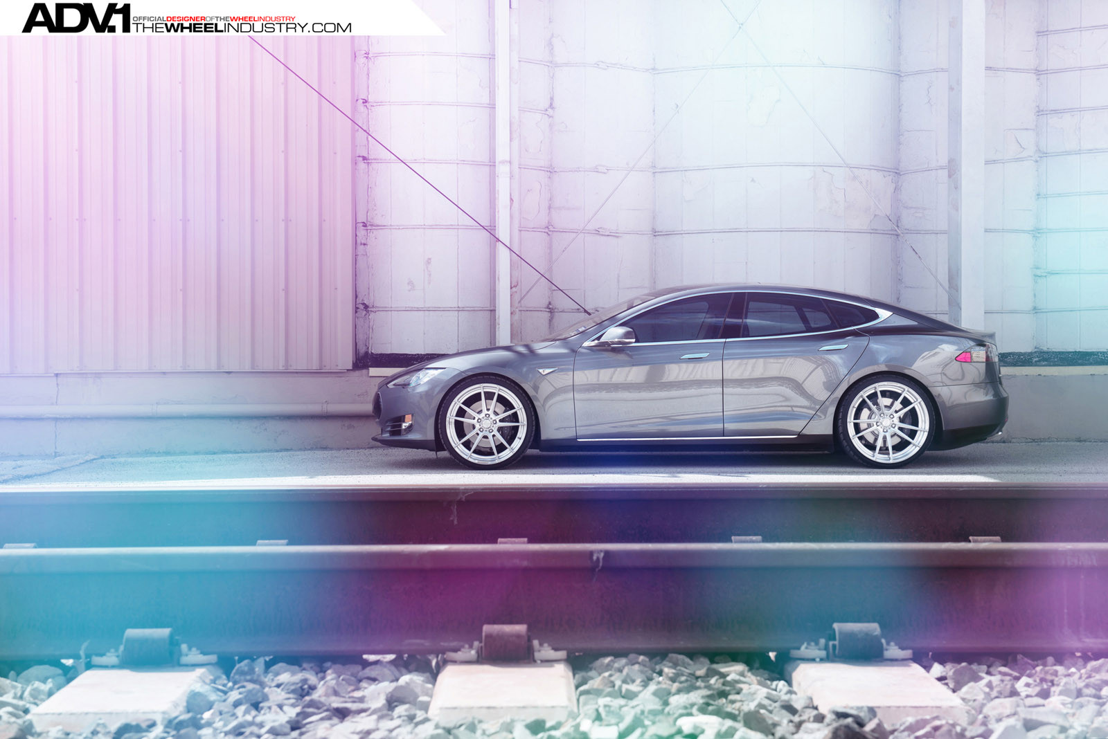 Custom Gray Tesla Model S Side Skirts - Photo by ADV.1