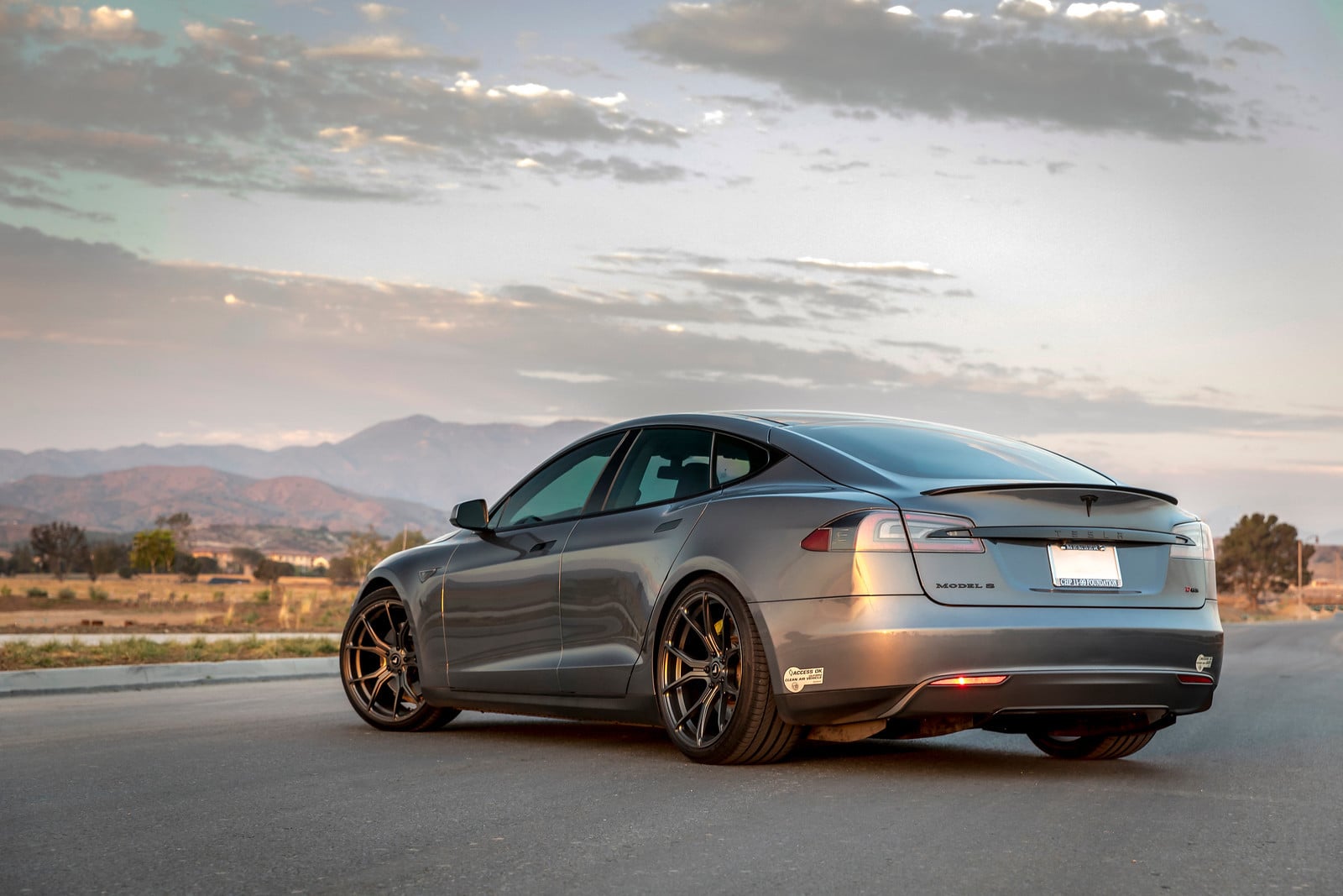 Gay Tesla Model S with Aftermarket LED Taillights - Photo by Vorstiner