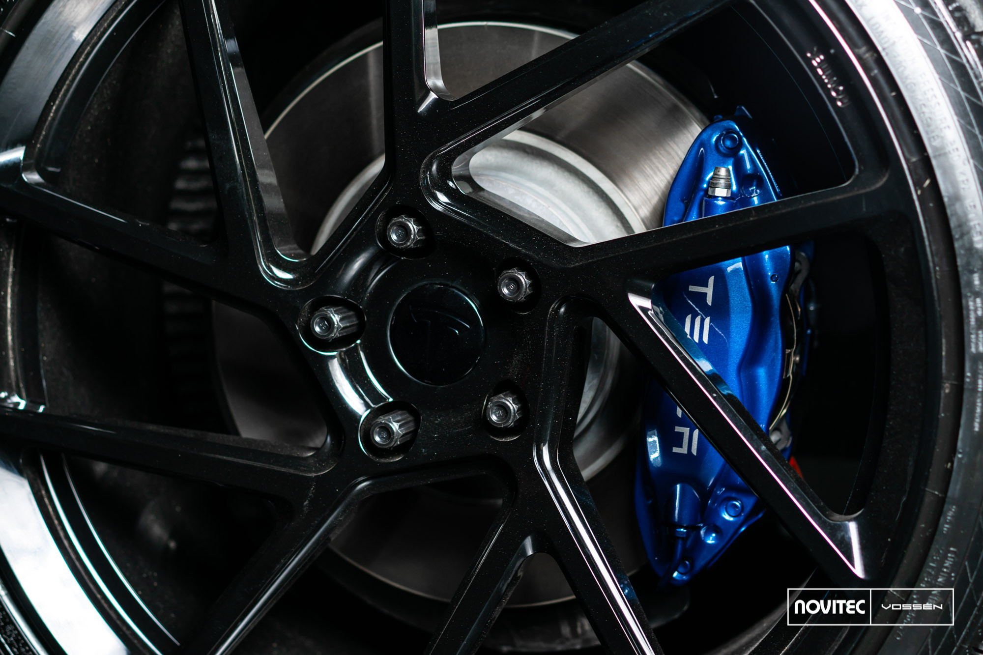 Custom Vossen Wheels on Silver Tesla Model S - Photo by Vossen