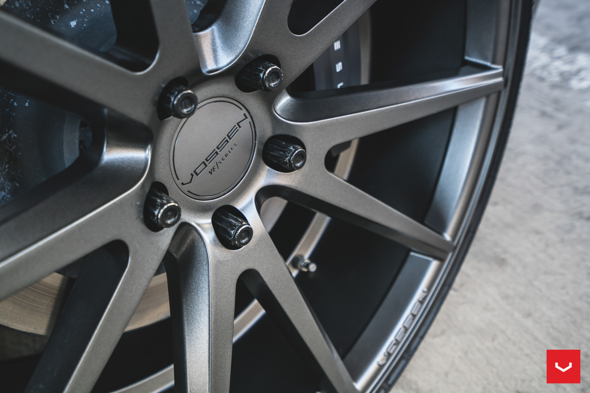 Gray Tesla Model S with Custom Forged Vossen Rims - Photo by Vossen