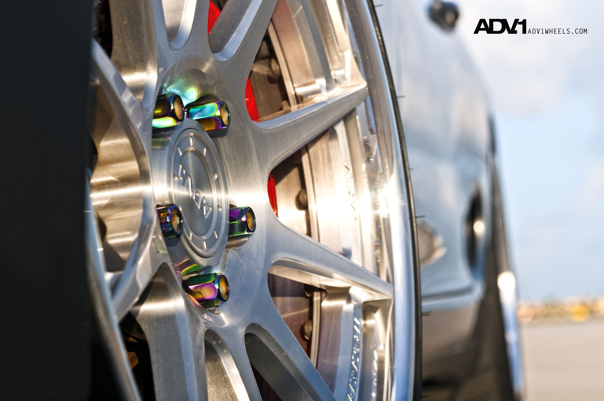 Gray Toyota Supra with Polished ADV10 Wheels - Photo by ADV.1