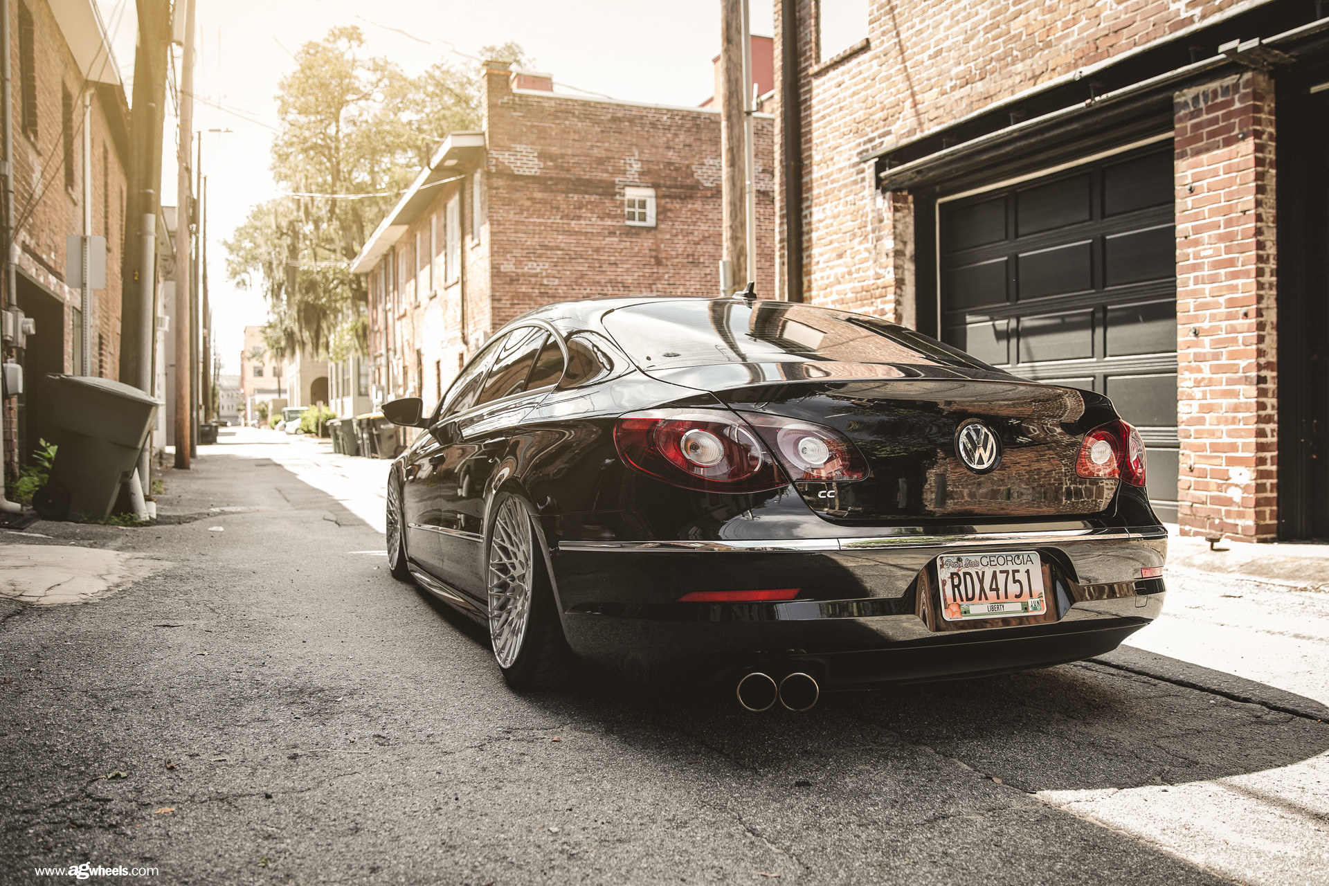 Black VW CC with Custom Taillights - Photo by Avant Garde Wheels