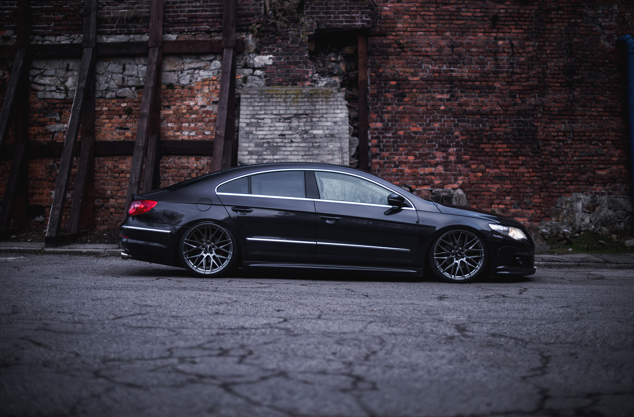 Charcoal Gray JR Wheels on Black VW CC - Photo by JR Wheels