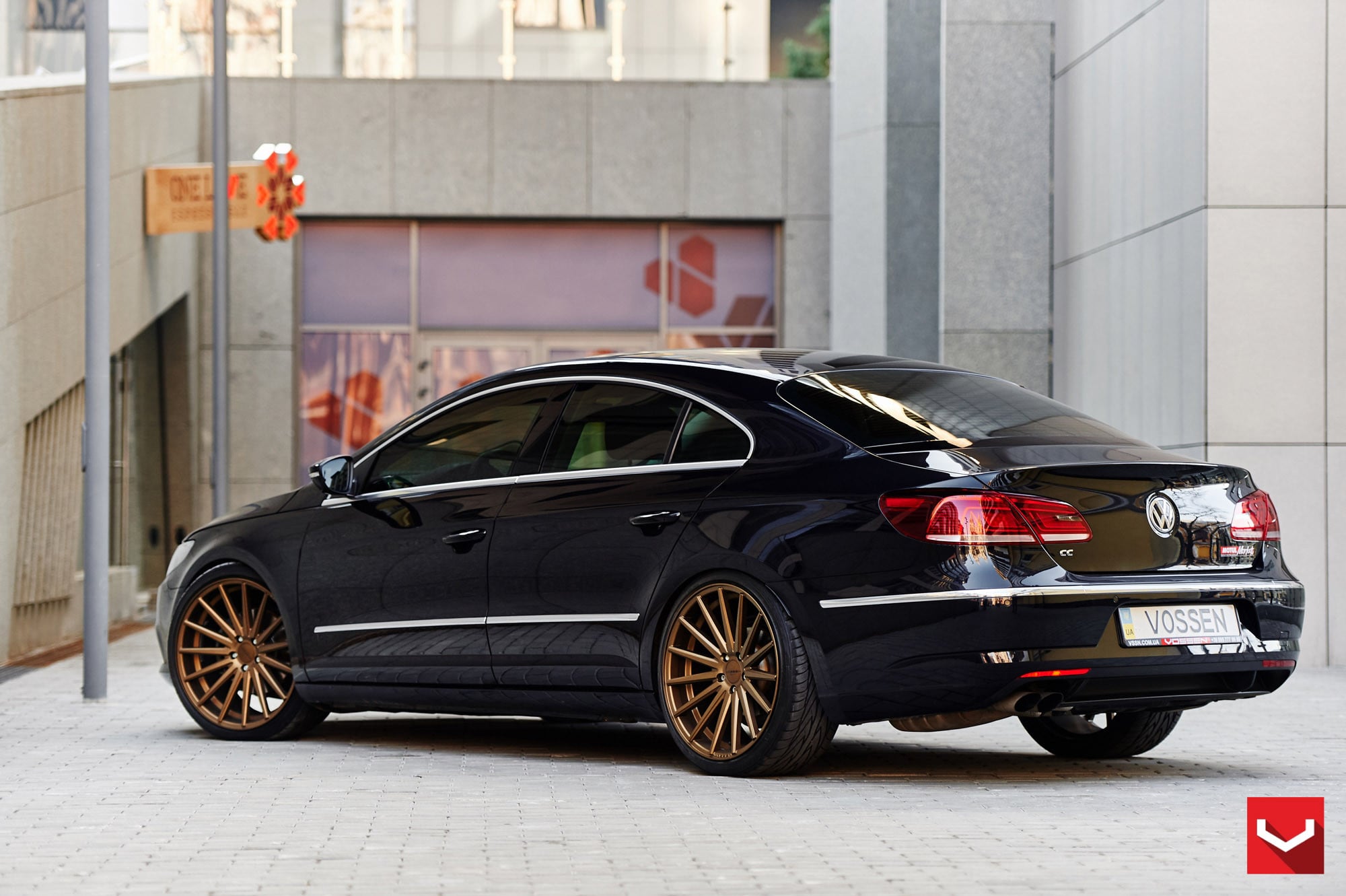 Black VW CC with Bronze VFS Vossen Rims - Photo by Vossen