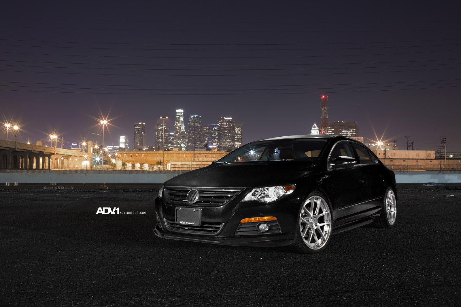 Black VW CC with Aftermarket Headlights - Photo by ADV.1