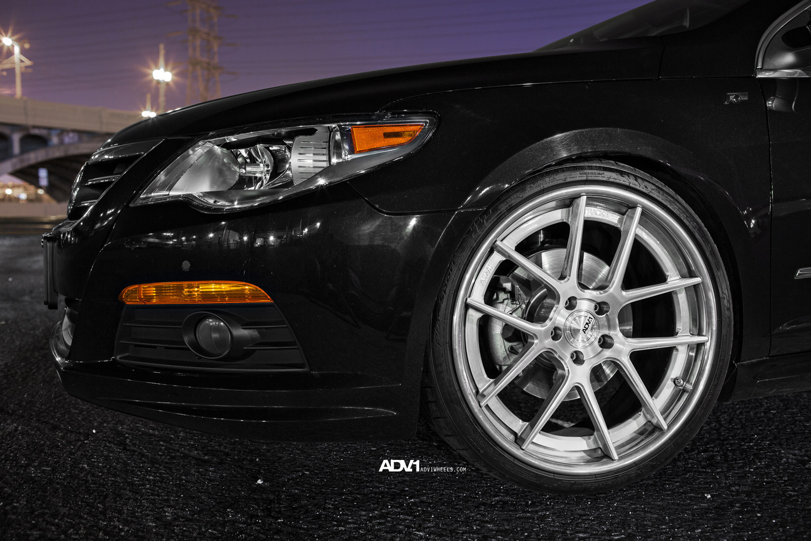 Front Bumper with Fog Lights on Black VW CC - Photo by ADV.1