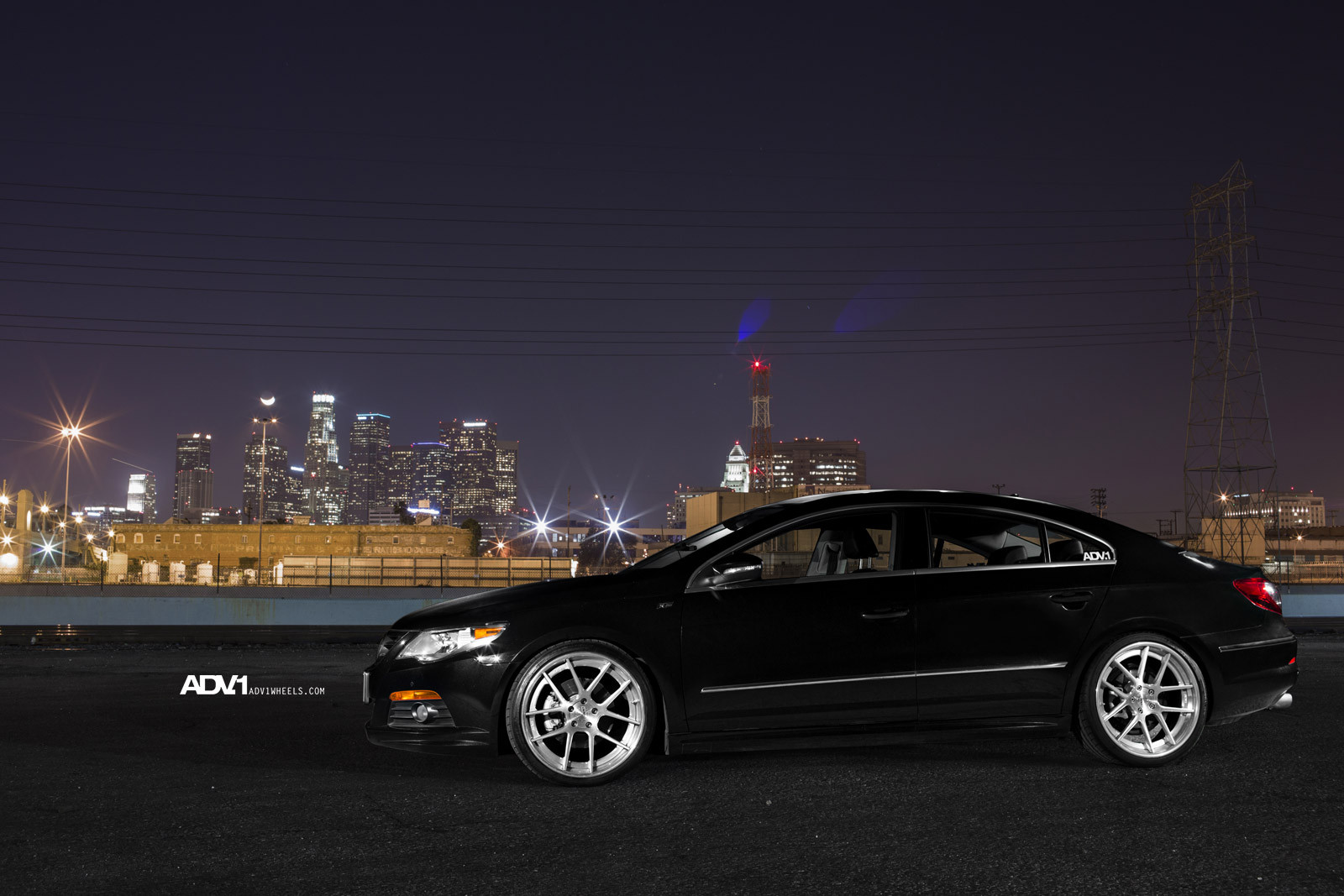 Custom Black VW CC with Polished ADV1 Rims - Photo by ADV.1