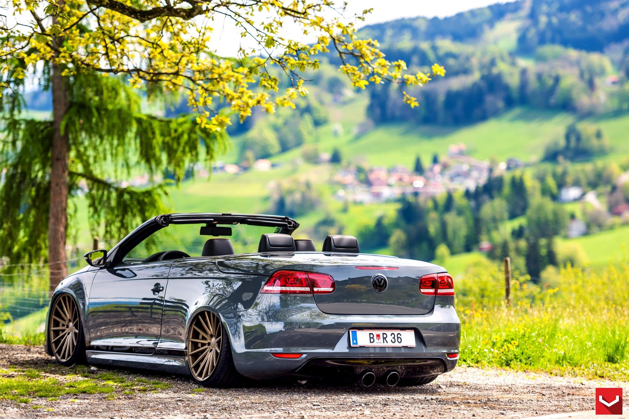 Convertible VW EOS on Bronze Vossen Wheels - Photo by Vossen