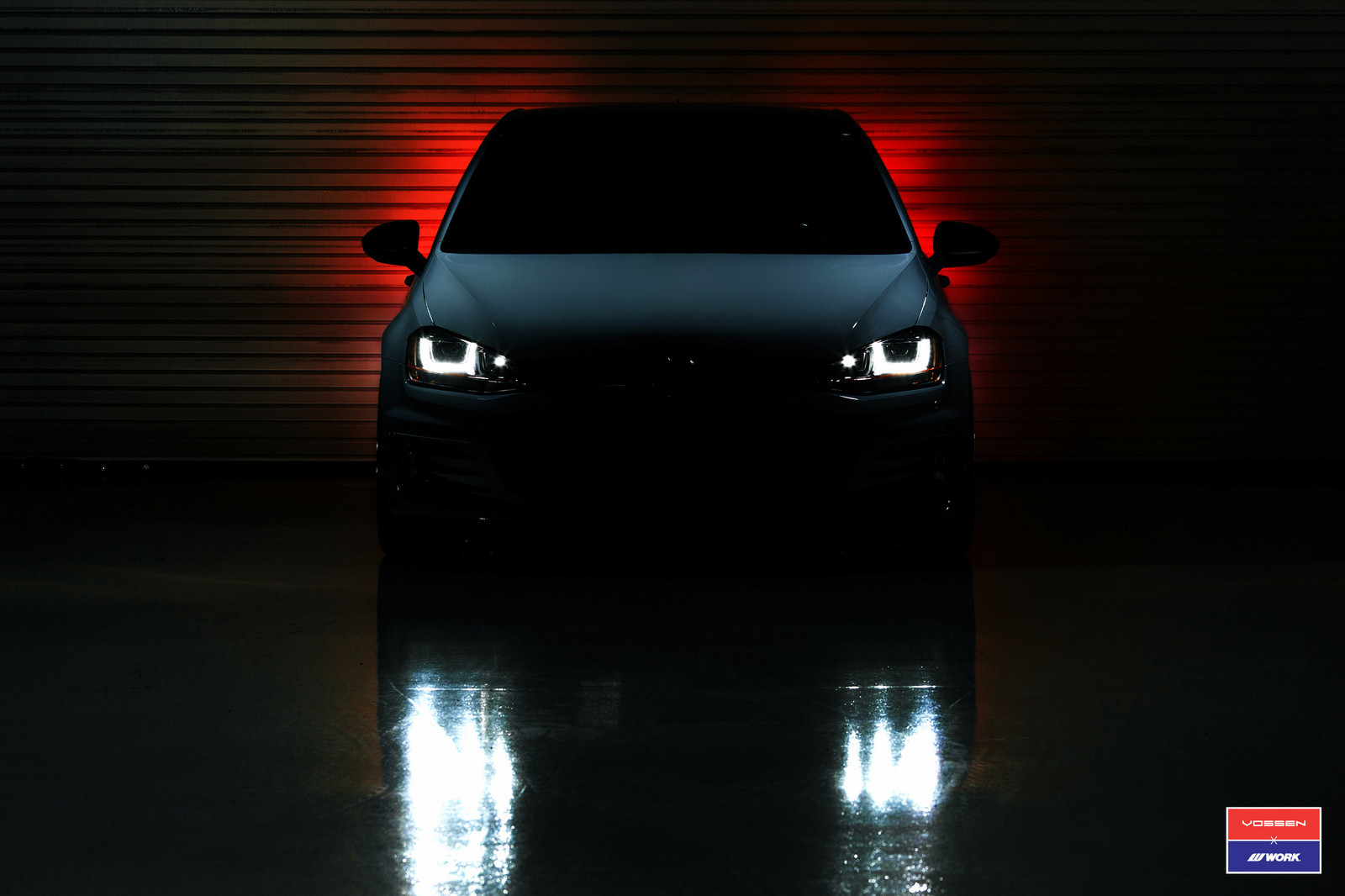 LED Headlights on Volkswagen Golf - Photo by Vossen