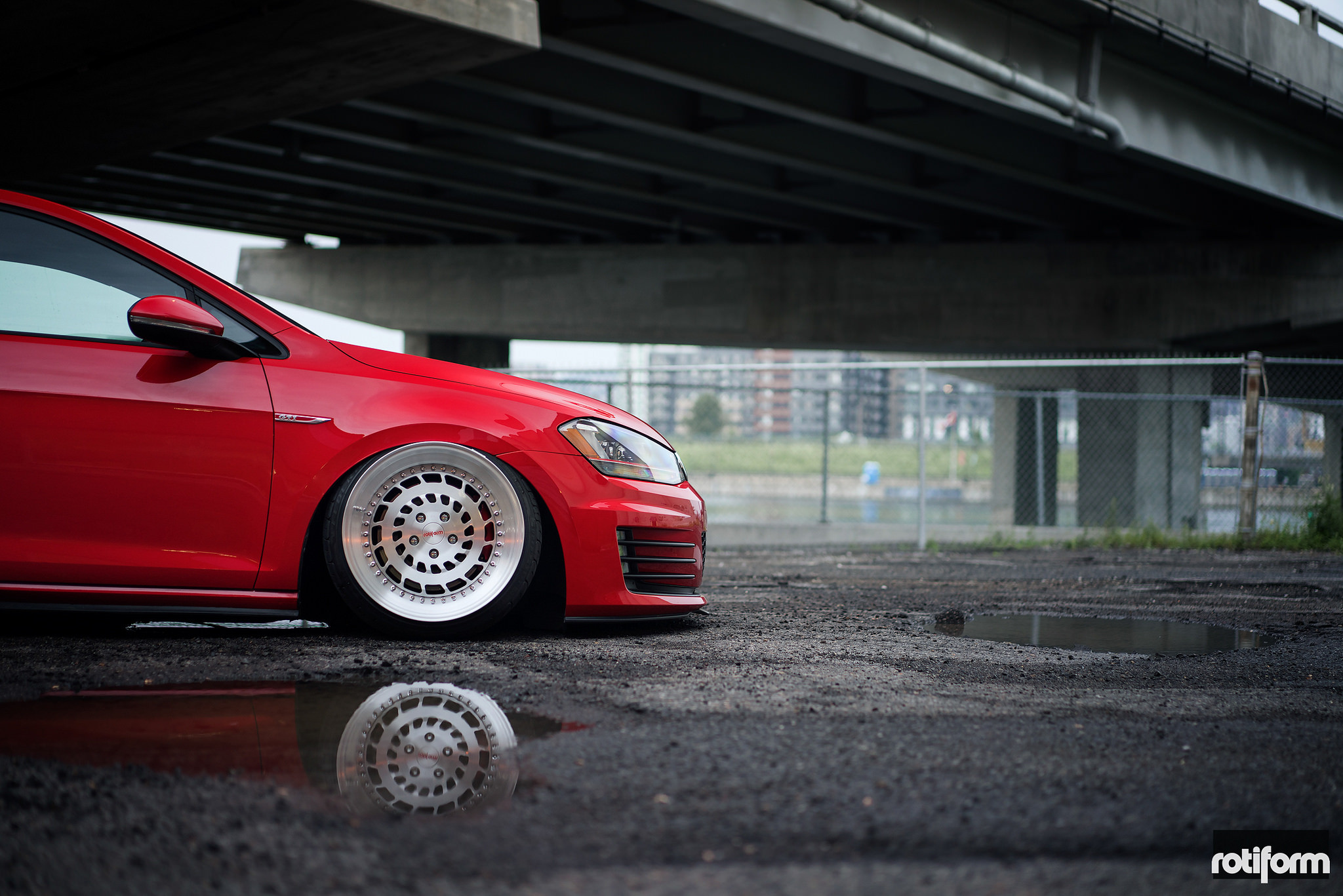 Lowered VW Golf GTi - Photo by Rotiform