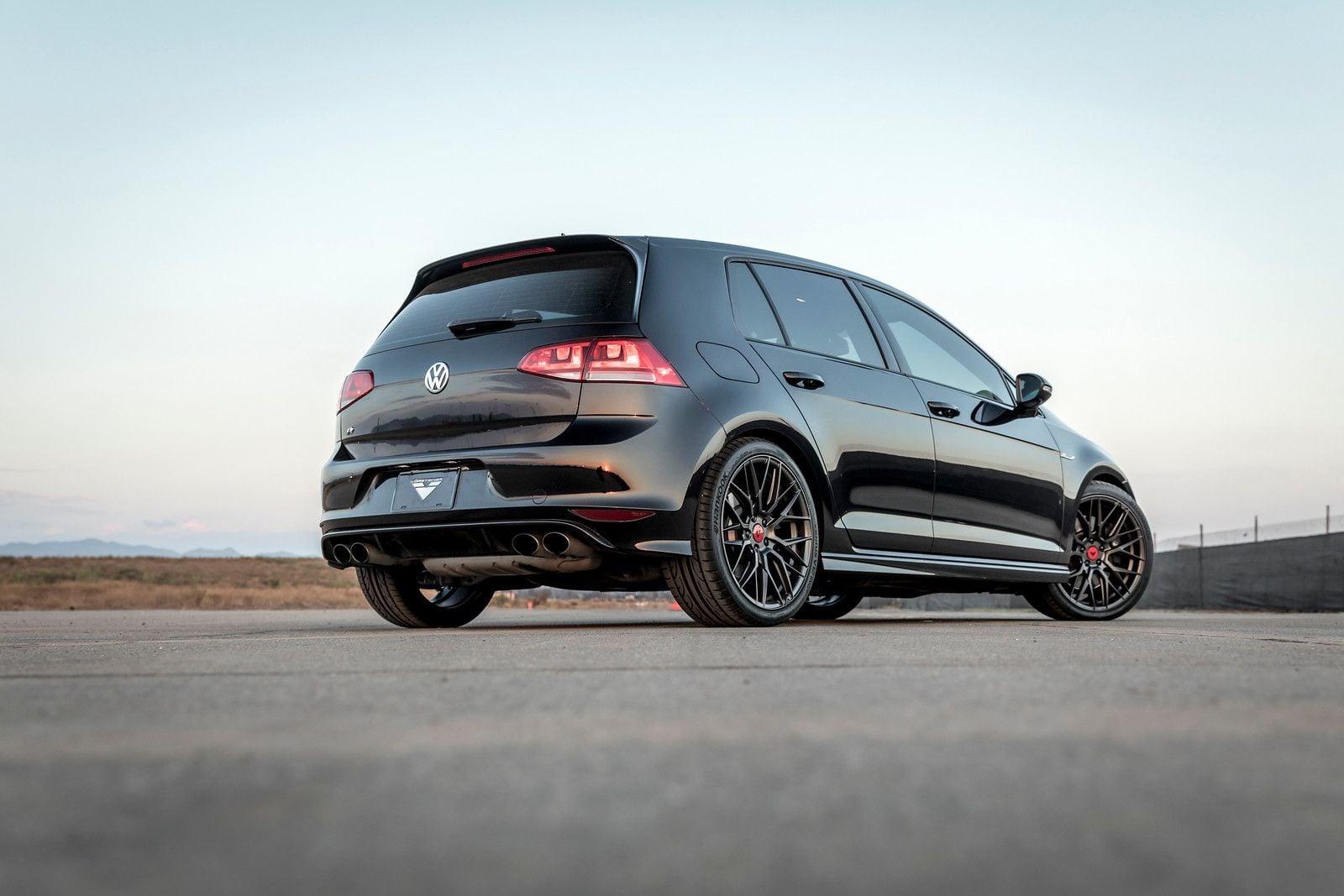 Black VW Golf R with Roofline Spoiler - Photo by Vorstiner
