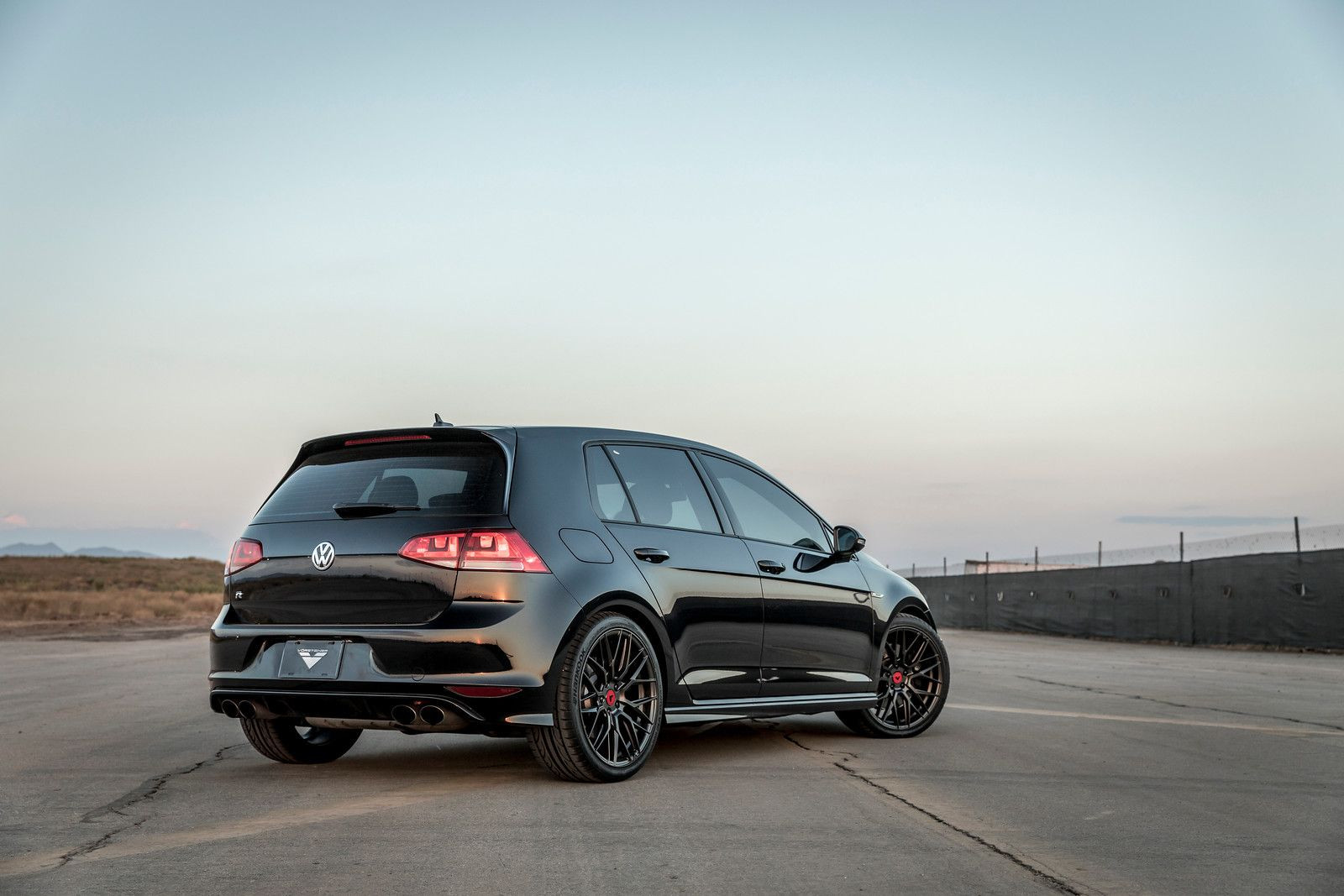 Black VW Golf with Red LED Taillights - Photo by Vorstiner