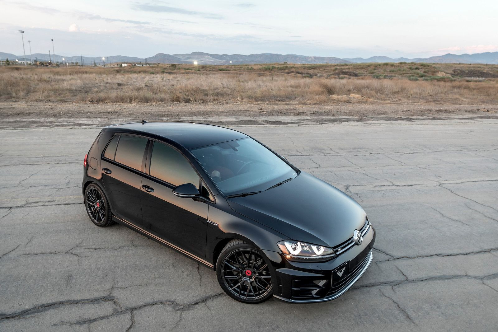 Vorsteiner Wheels on Black VW Golf R - Photo by Vorstiner