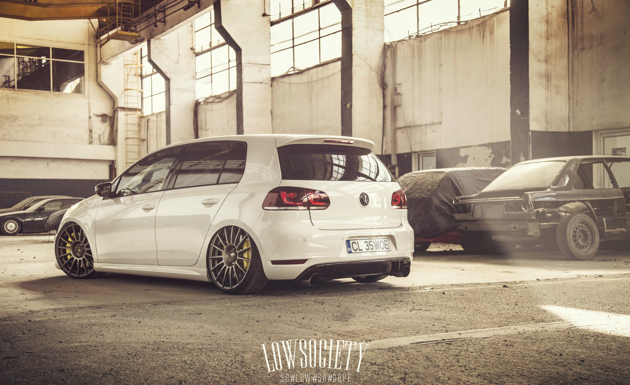 Roofline Spoiler with Light on White VW Golf - Photo by Ciprian Mihai
