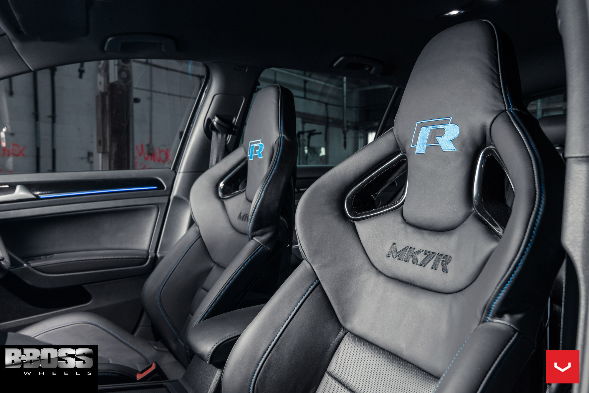 VW Golf R MK7 Sport Seats - Photo by Vossen