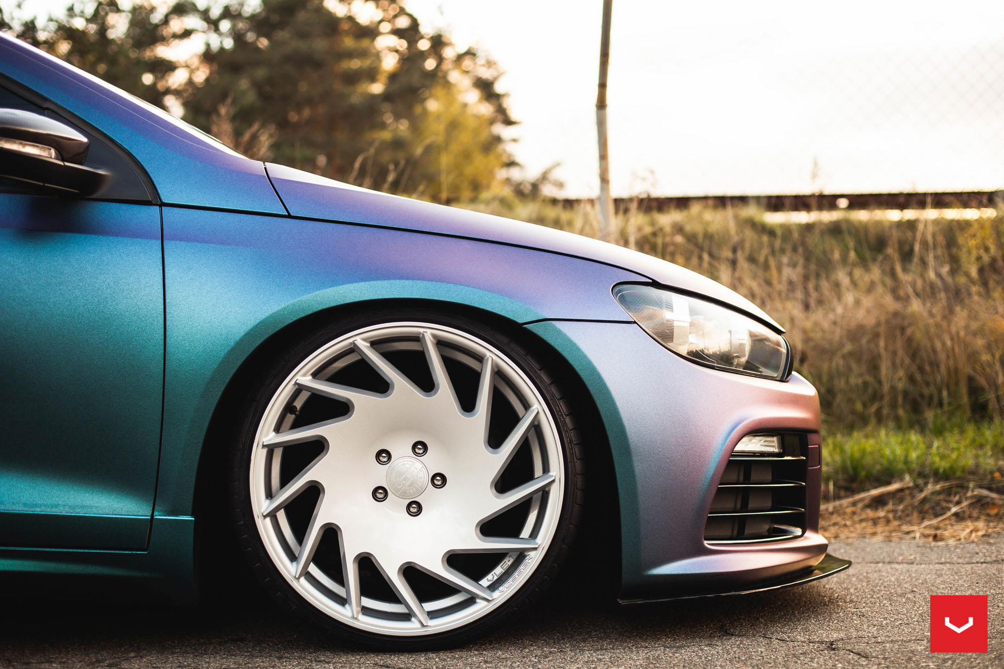 Custom Painted Volkswagen Scirocco with Vossen Wheels - Photo by Vossen