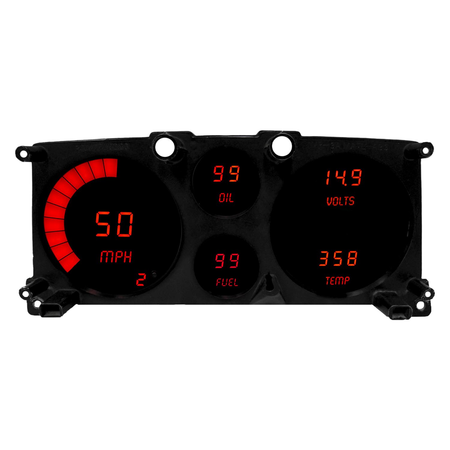 Intellitronix® DP1605R Direct Fit LED Digital Gauge Panel, Red