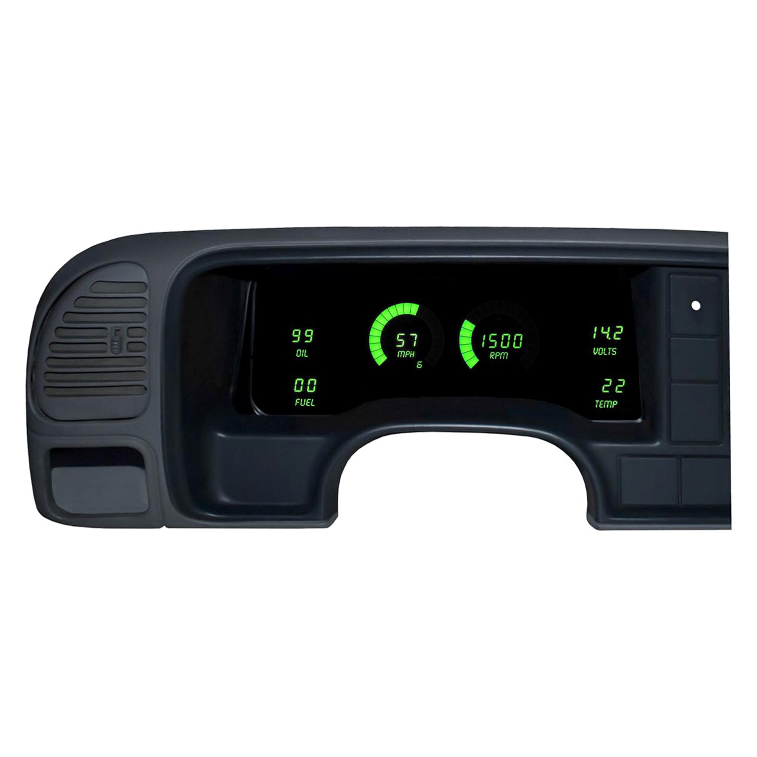Intellitronix® DP6007G Direct Fit LED Digital Gauge Panel, Green