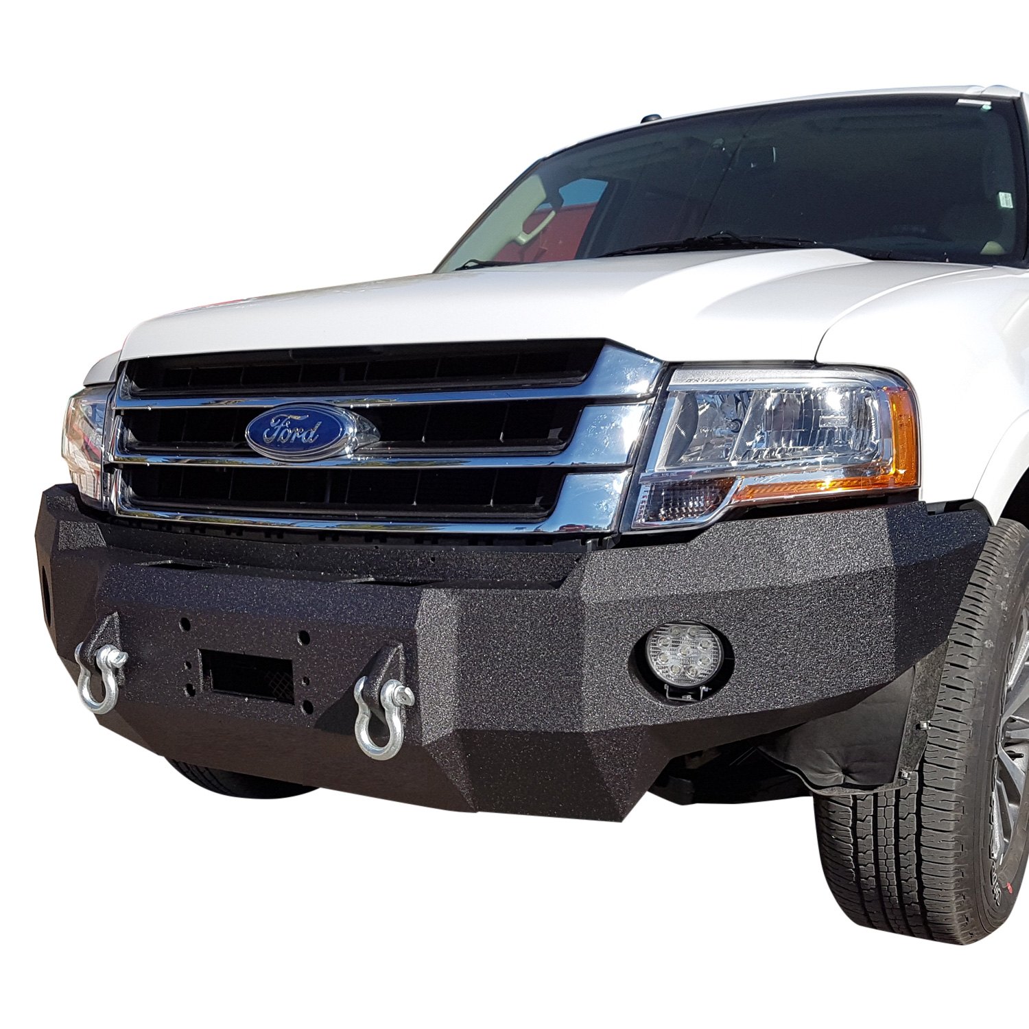 Iron Bull Bumpers® Ford Expedition 2015 Full Width Black Front Winch HD Bumper
