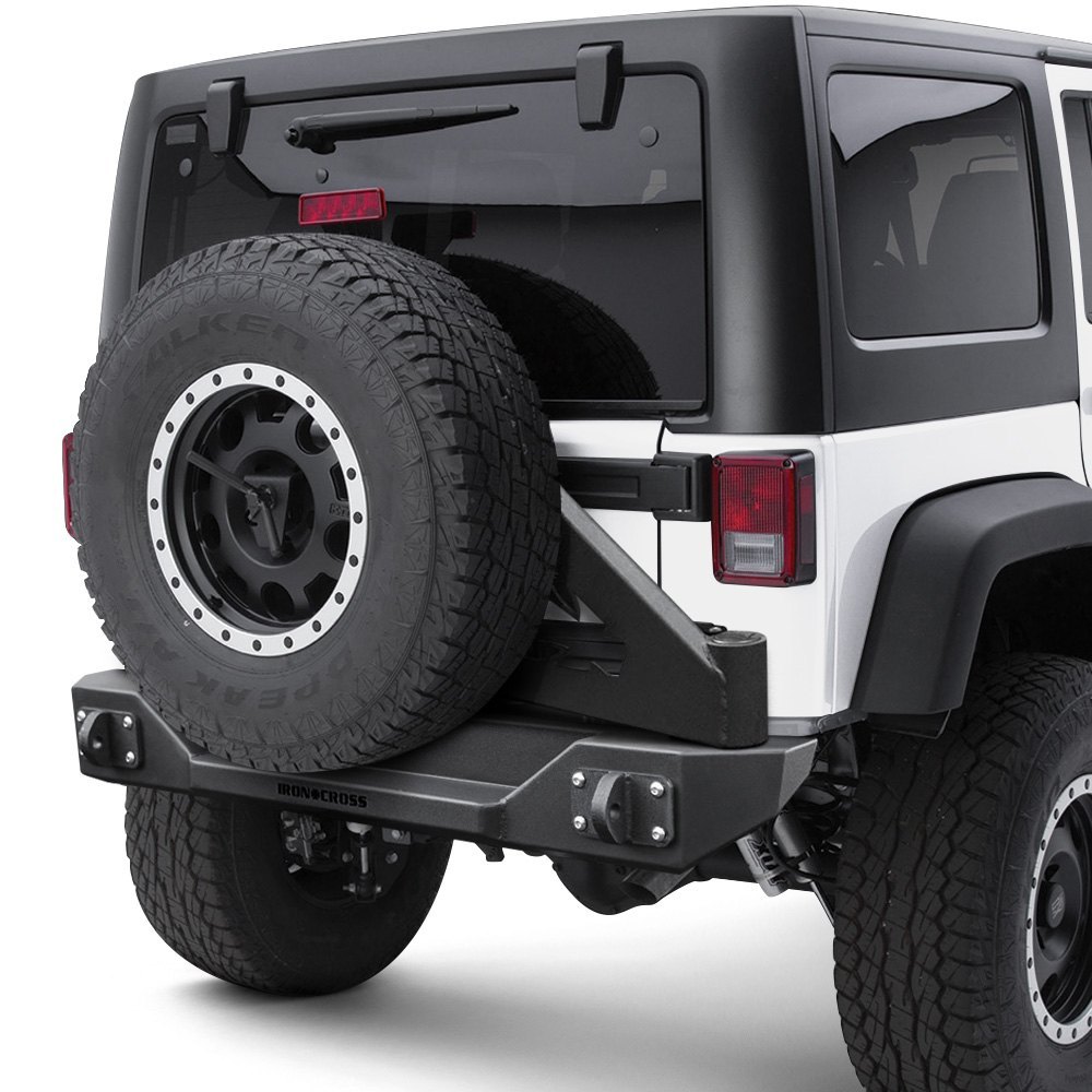 Iron Cross® Stubby Rear HD Bumper with Tire Carrier